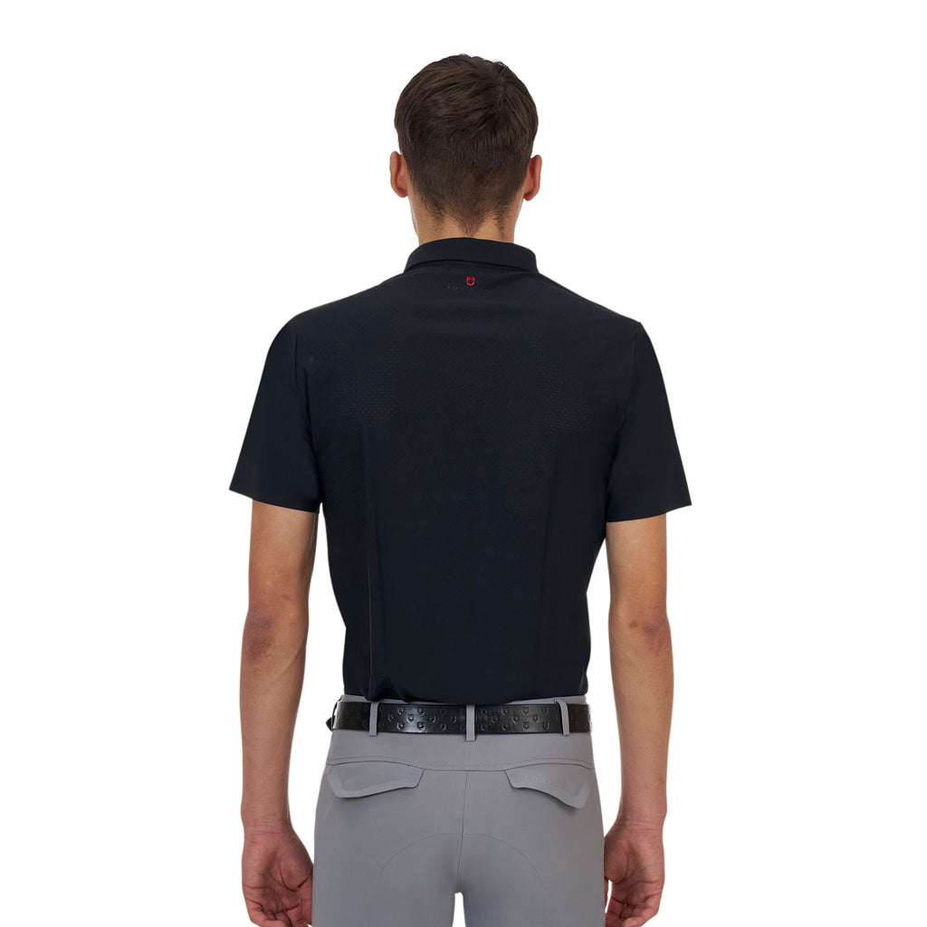 Equestro Ridertechnology men's training polo shirt short sleeves and zip