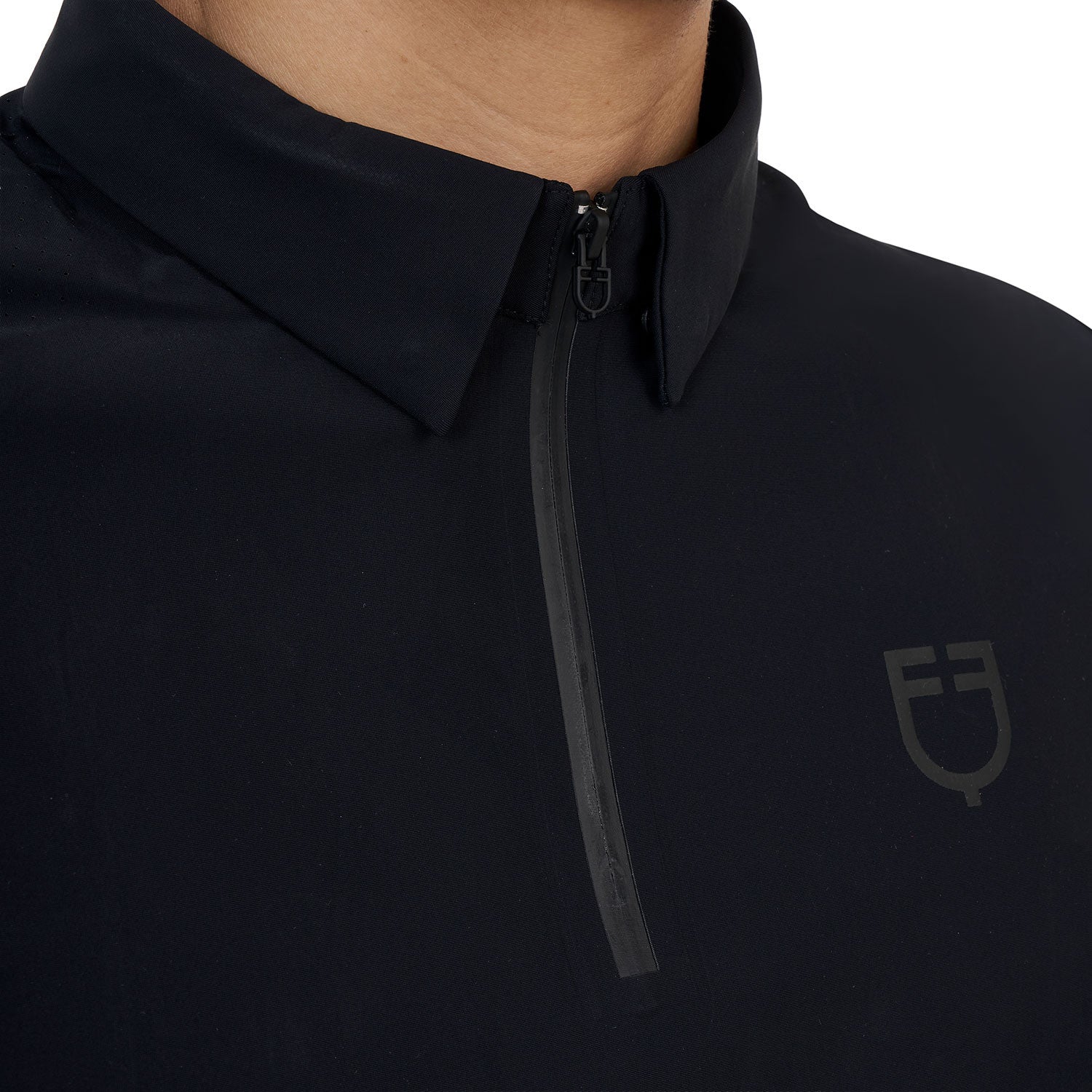 Equestro Ridertechnology men's training polo shirt short sleeves and zip