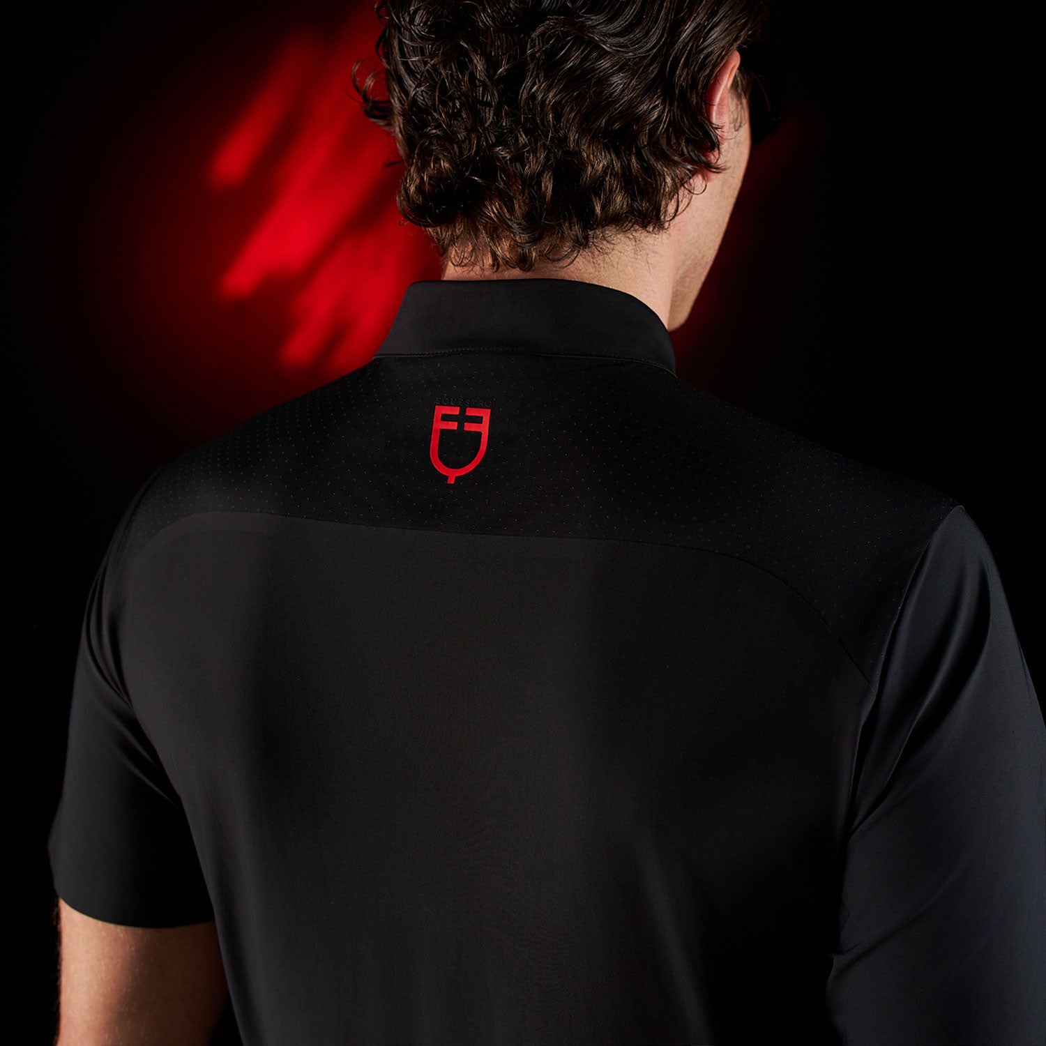 Equestro Ridertechnology men's training polo shirt short sleeves and zip