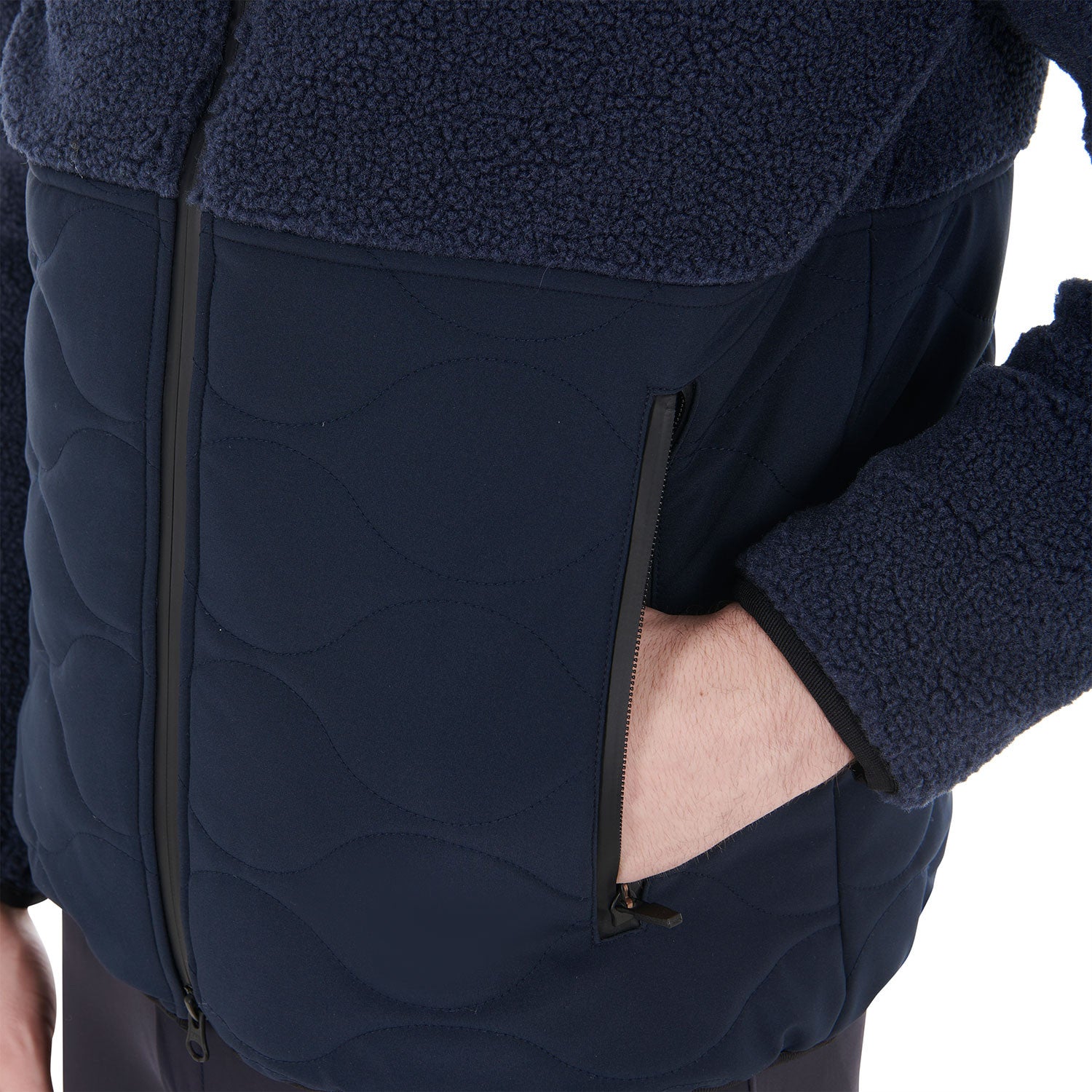 Men's waterproof jacket with Teddy inserts
