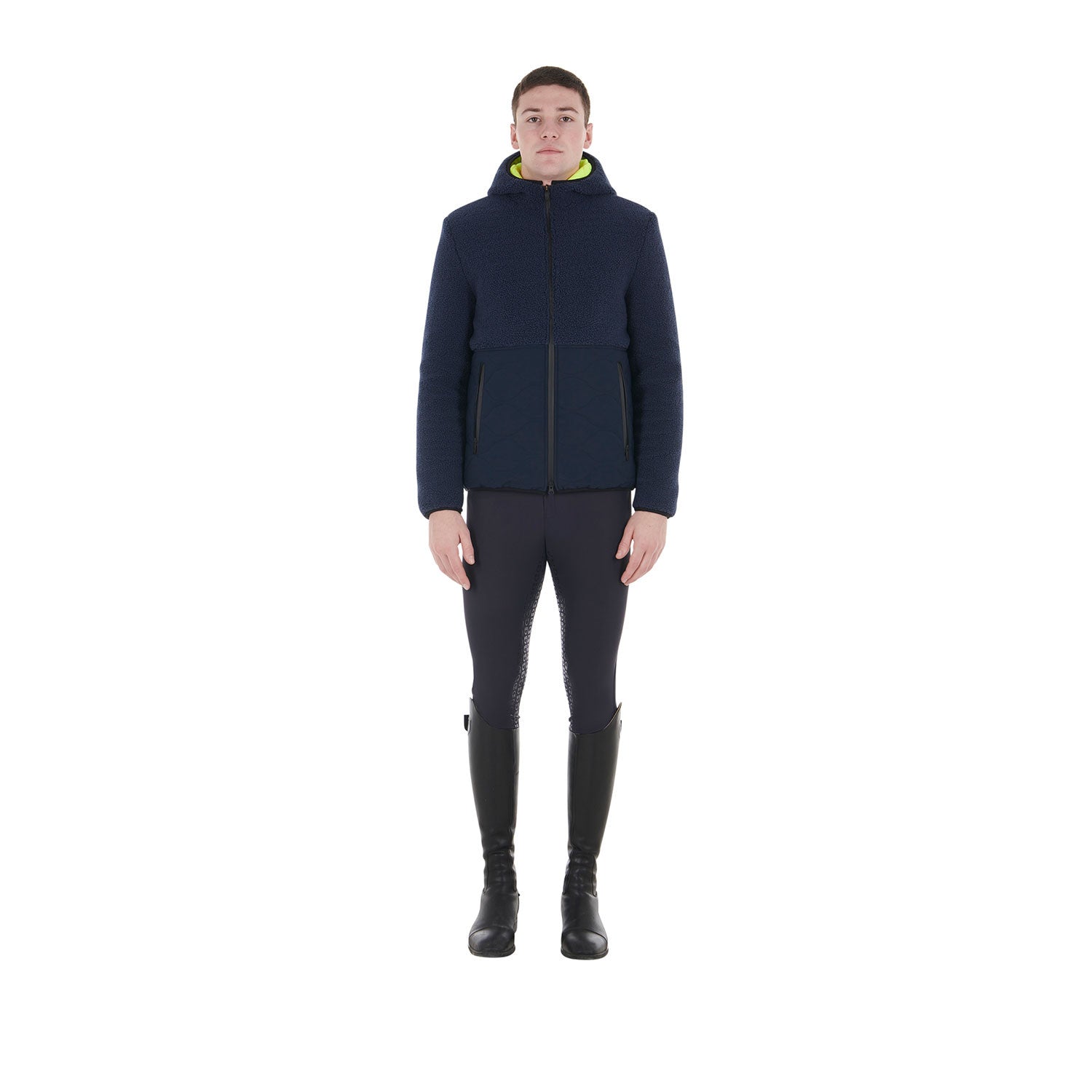 Men's waterproof jacket with Teddy inserts