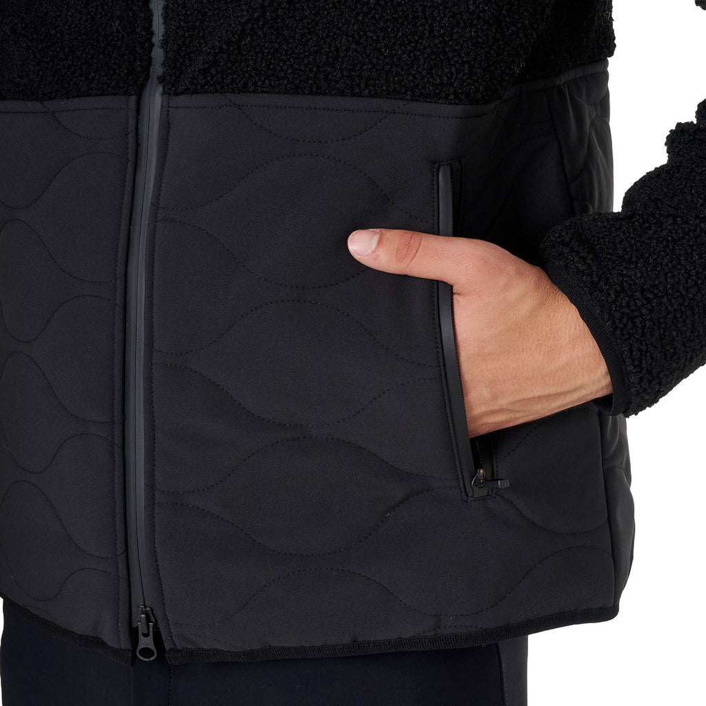 Men's waterproof jacket with Teddy inserts