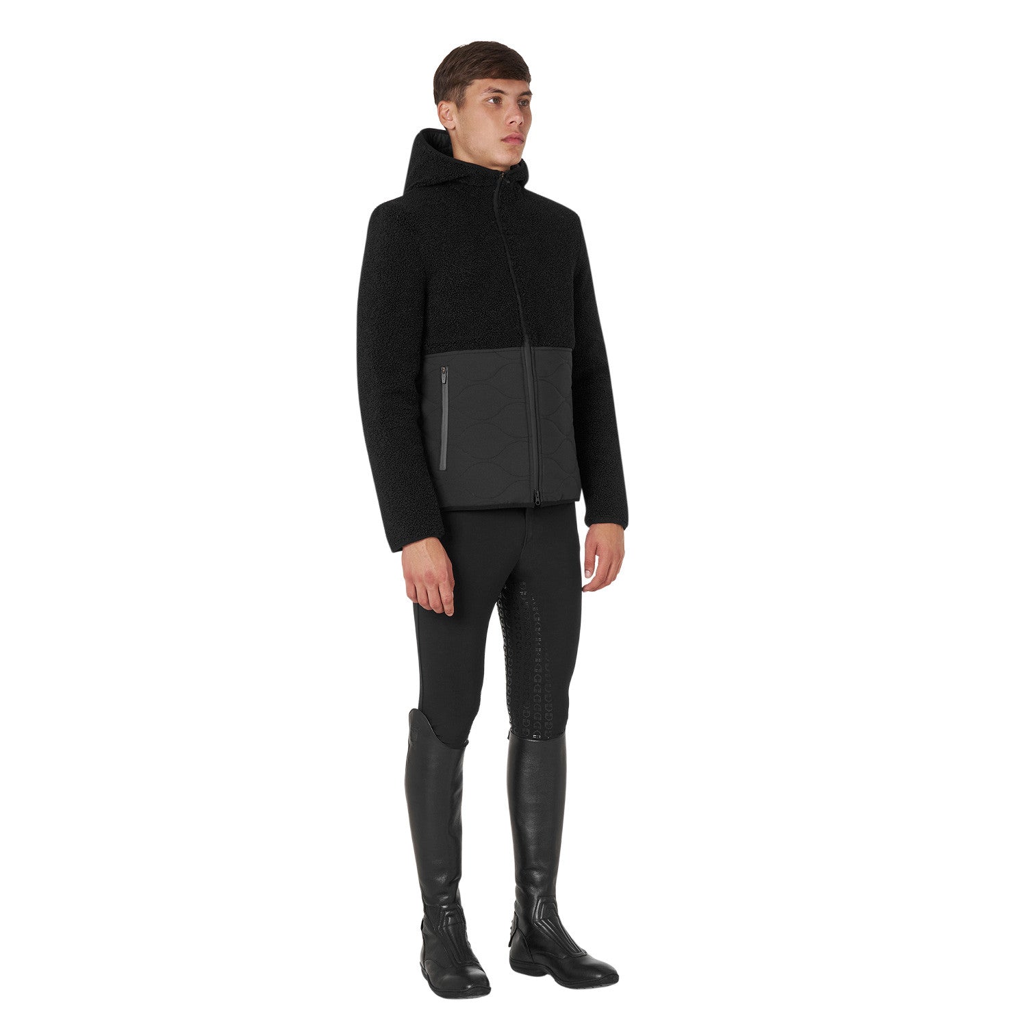 Men's waterproof jacket with Teddy inserts