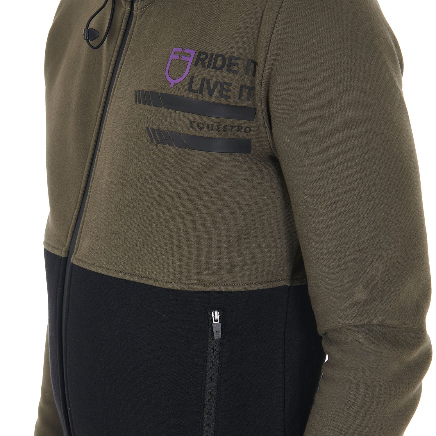 Men's hooded sweatshirt with fleece inside
