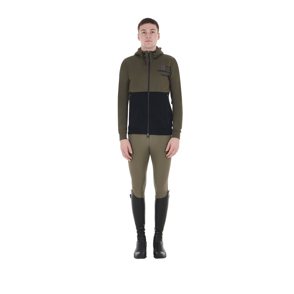 Men's hooded sweatshirt with fleece inside