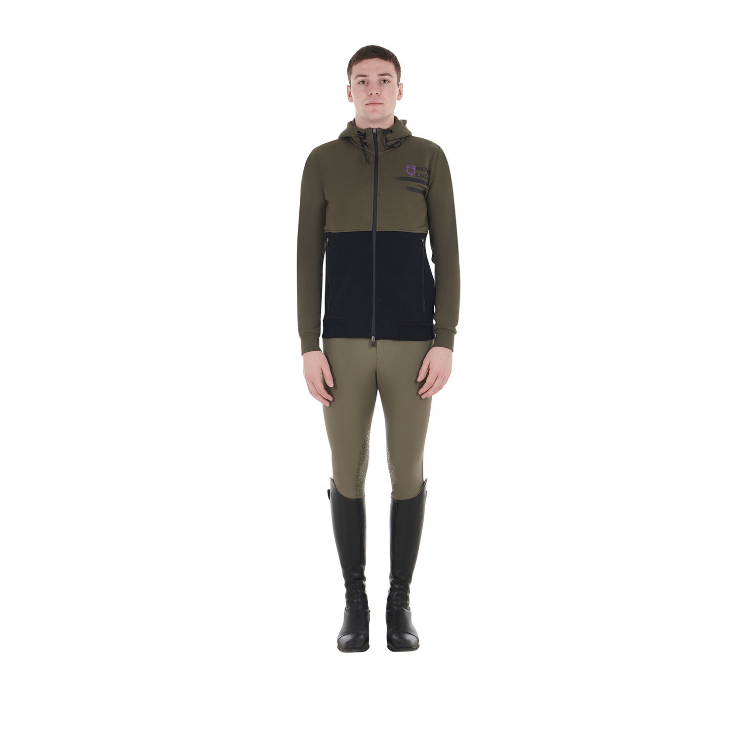Men's hooded sweatshirt with fleece inside