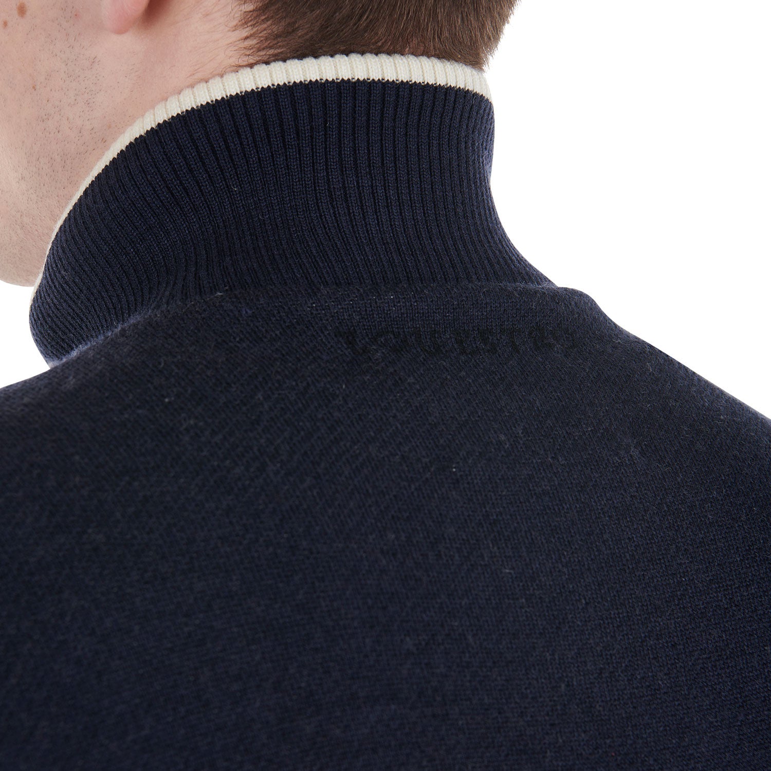 Men's jacket in nylon and knit with front zip