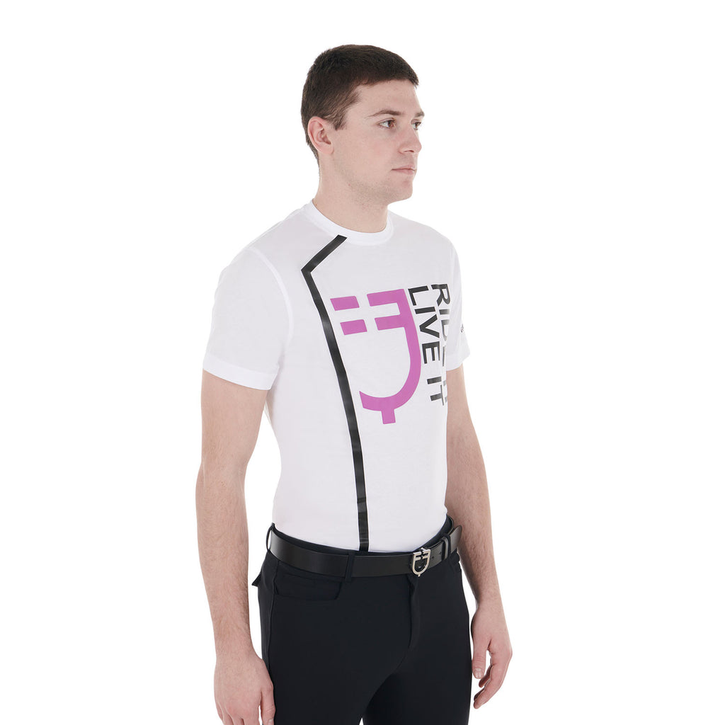 Men's Ride It Live It slim fit T-shirt with logo