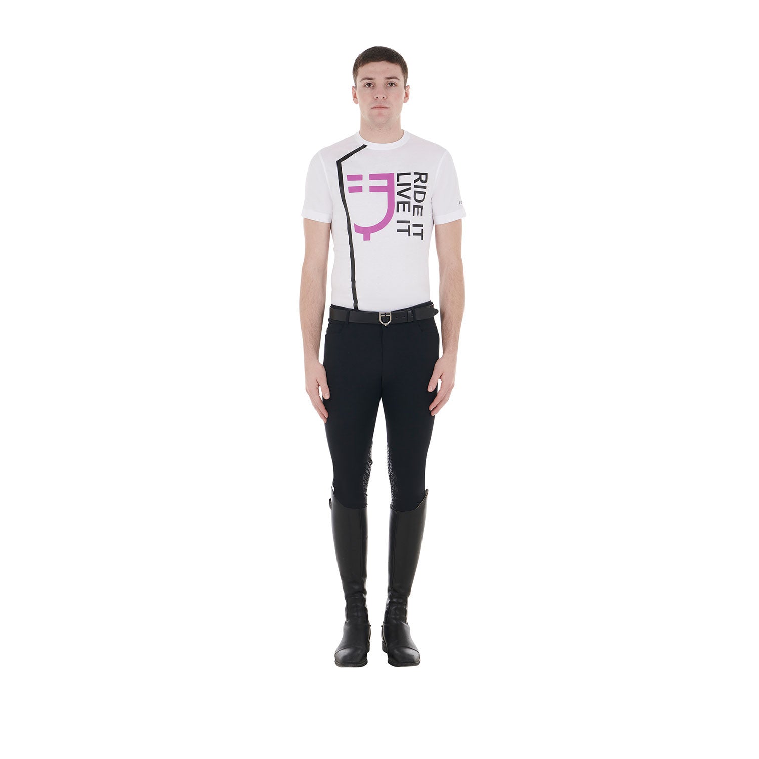Men's Ride It Live It slim fit T-shirt with logo