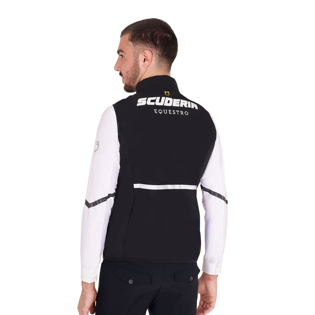 Men's slim fit sleeveless jacket in technical fabric
