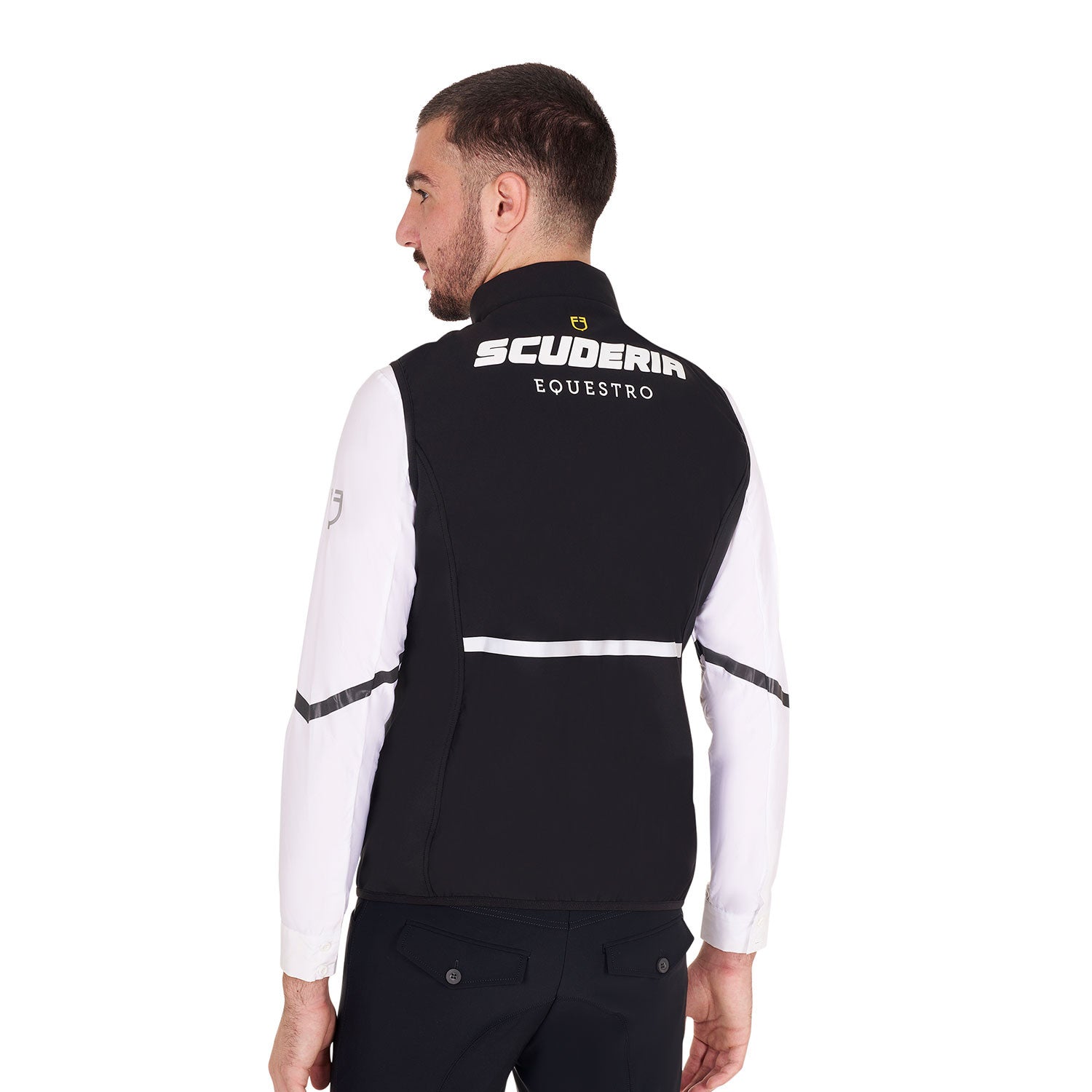 Men's slim fit sleeveless jacket in technical fabric