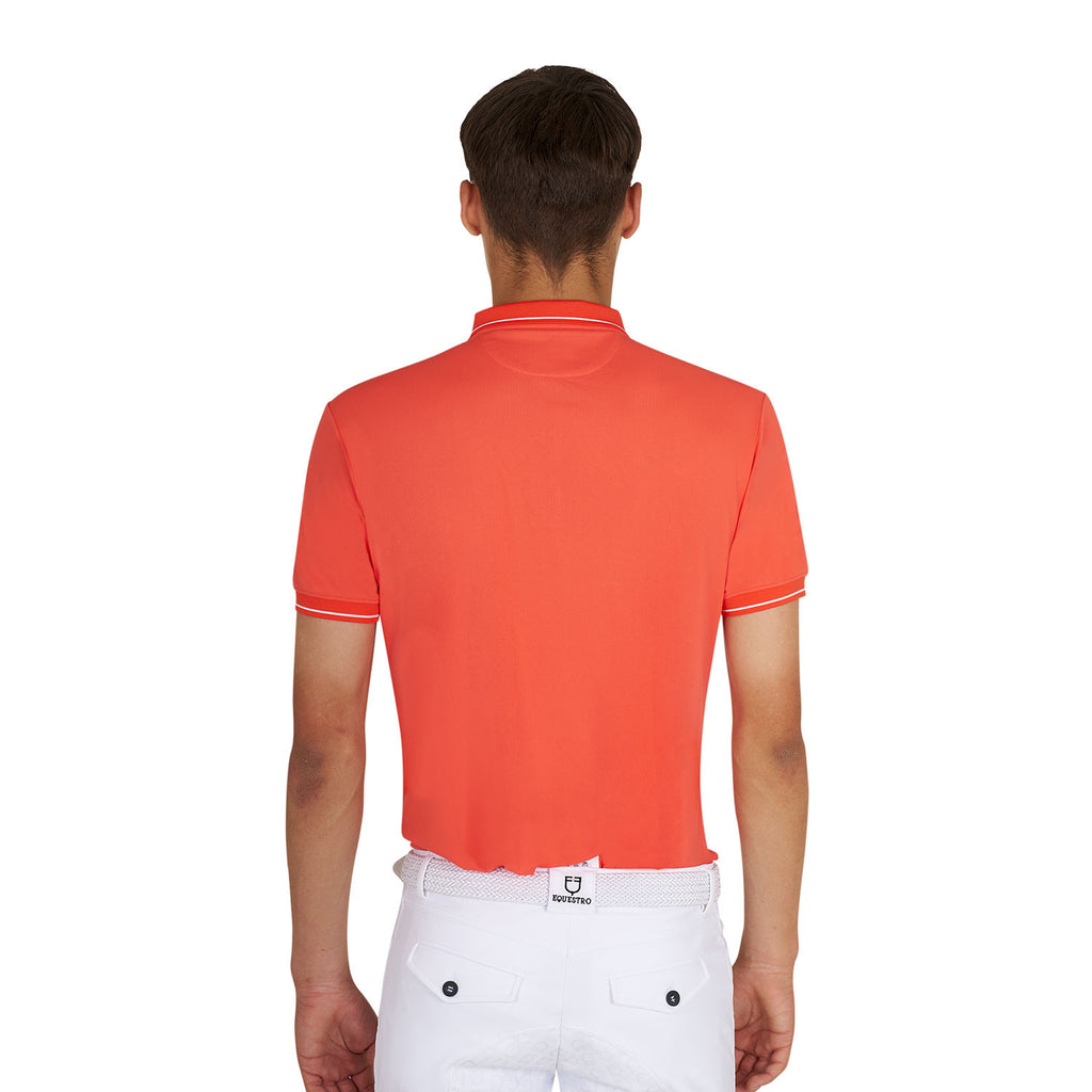 Men's training polo with contrasting details