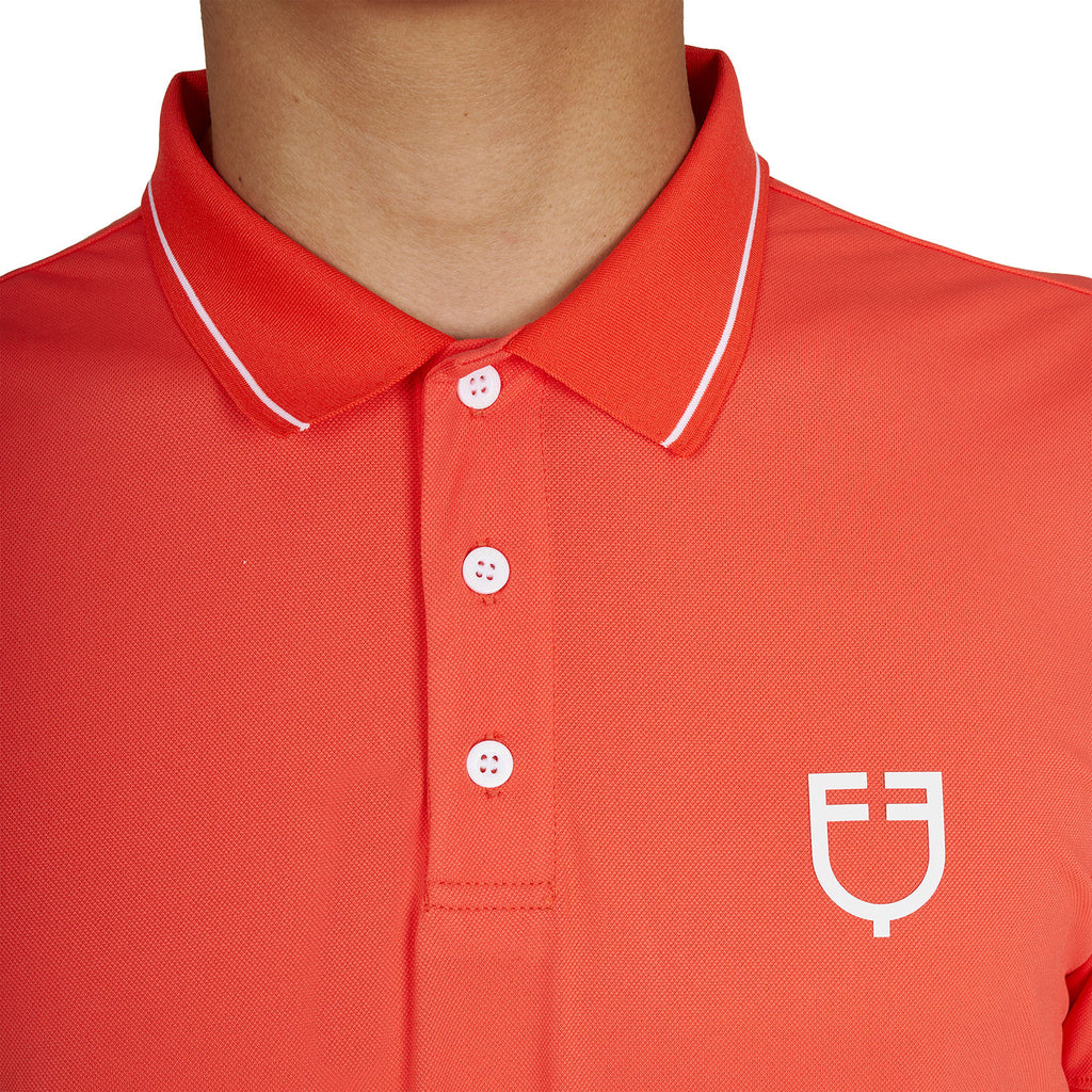Men's training polo with contrasting details