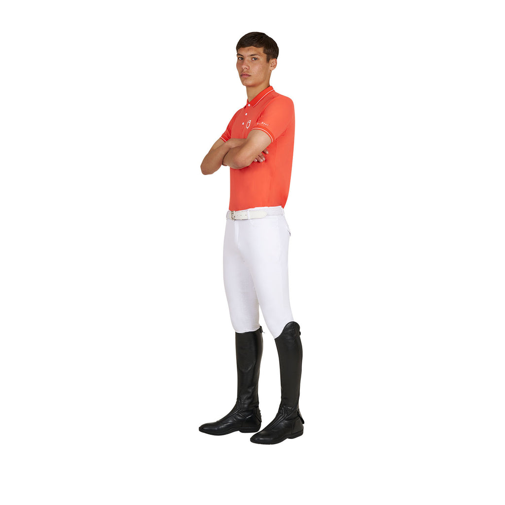 Men's training polo with contrasting details