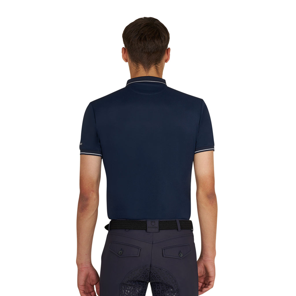 Men's training polo with contrasting details