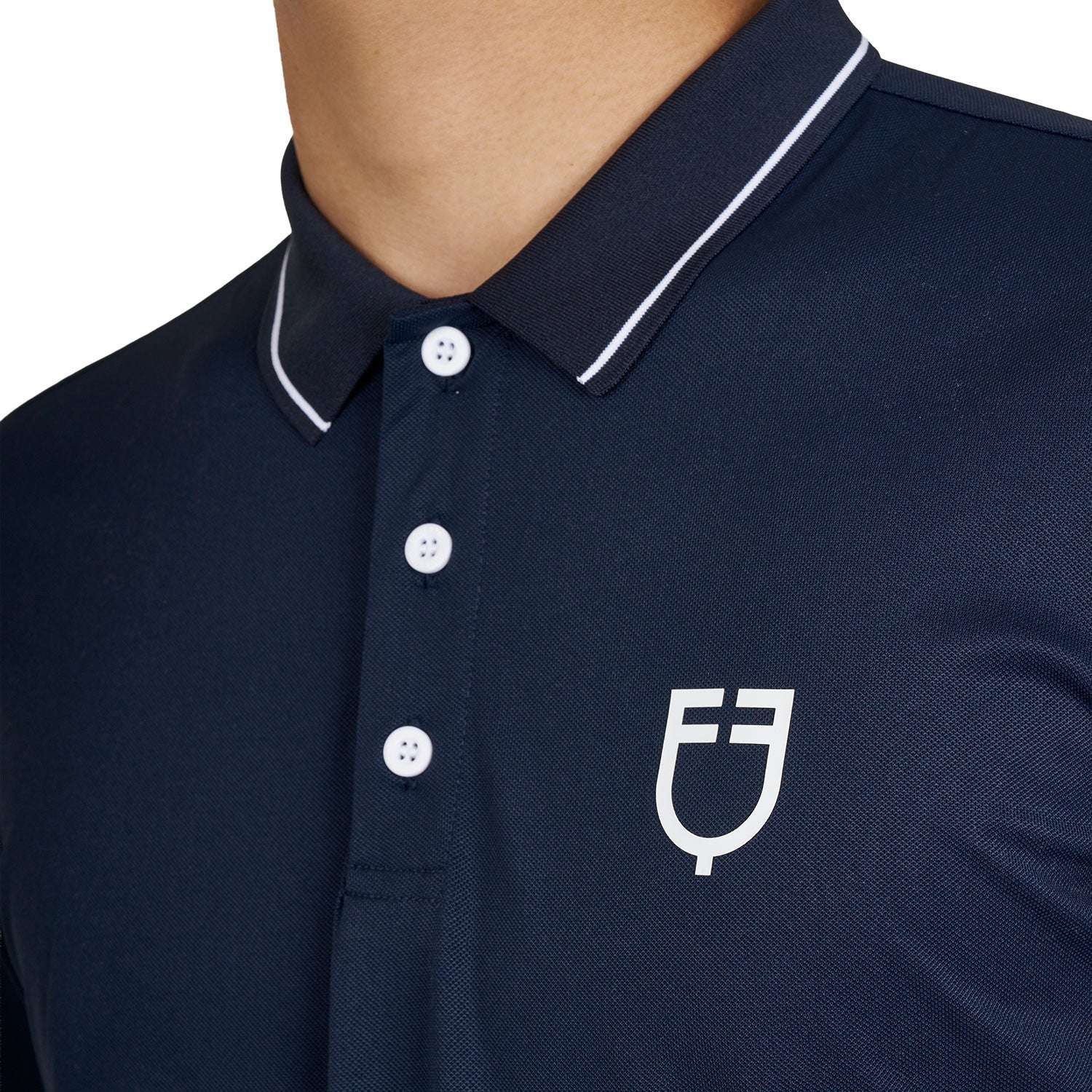 Men's training polo with contrasting details
