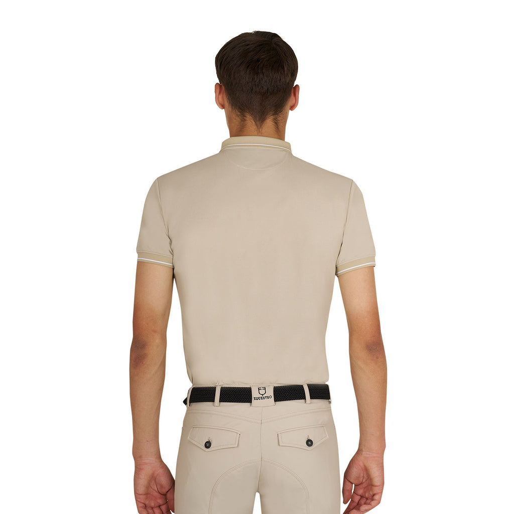 Men's training polo with contrasting details