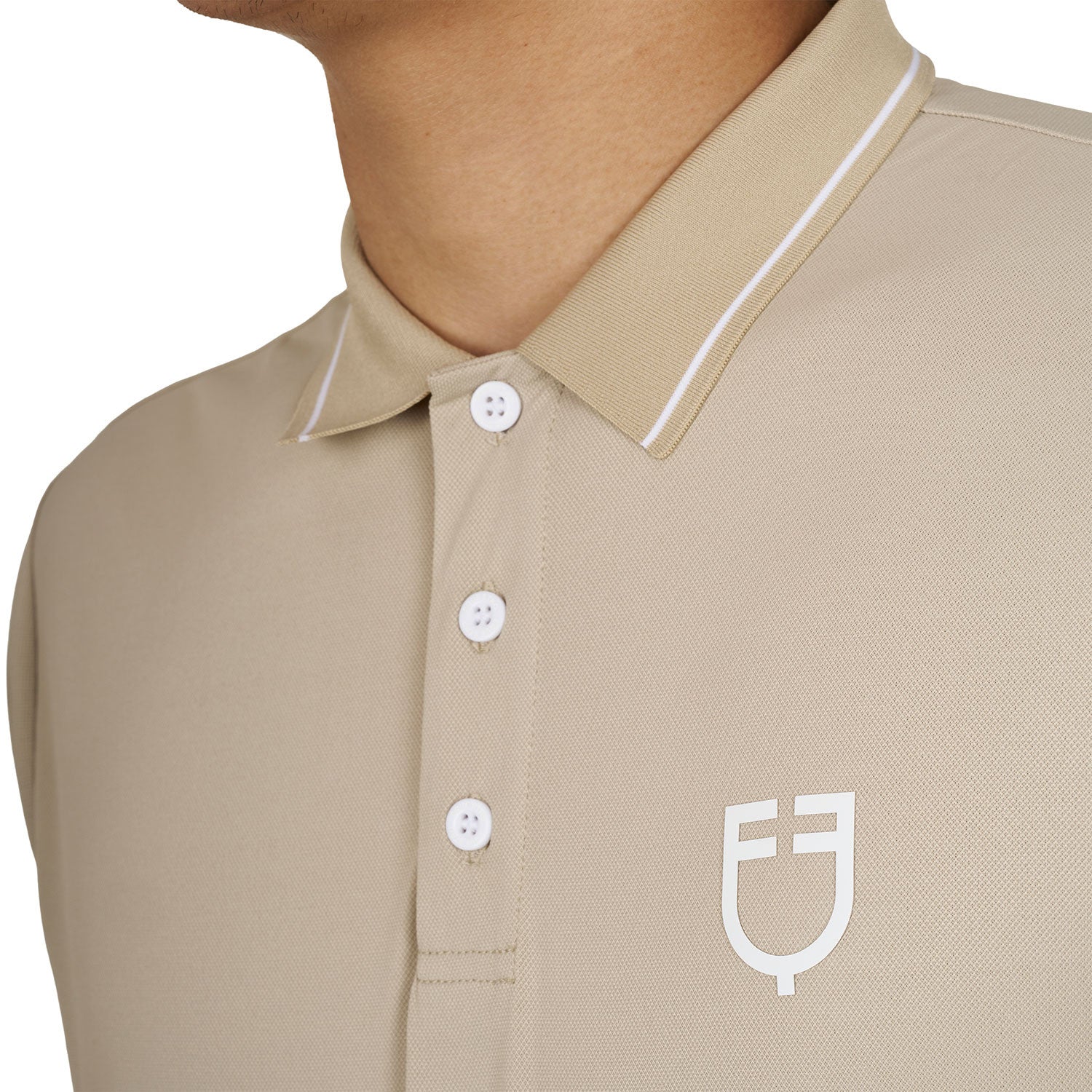 Men's training polo with contrasting details
