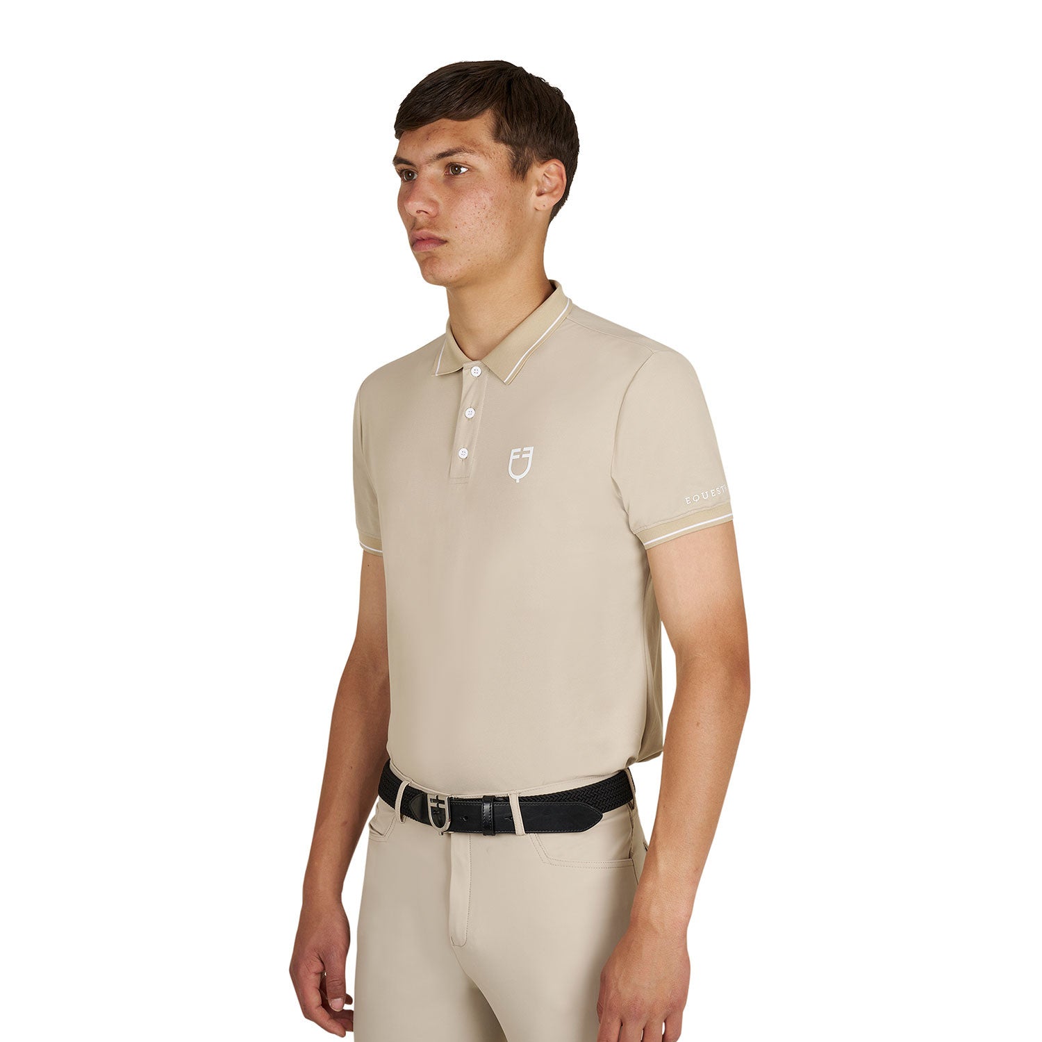 Men's training polo with contrasting details