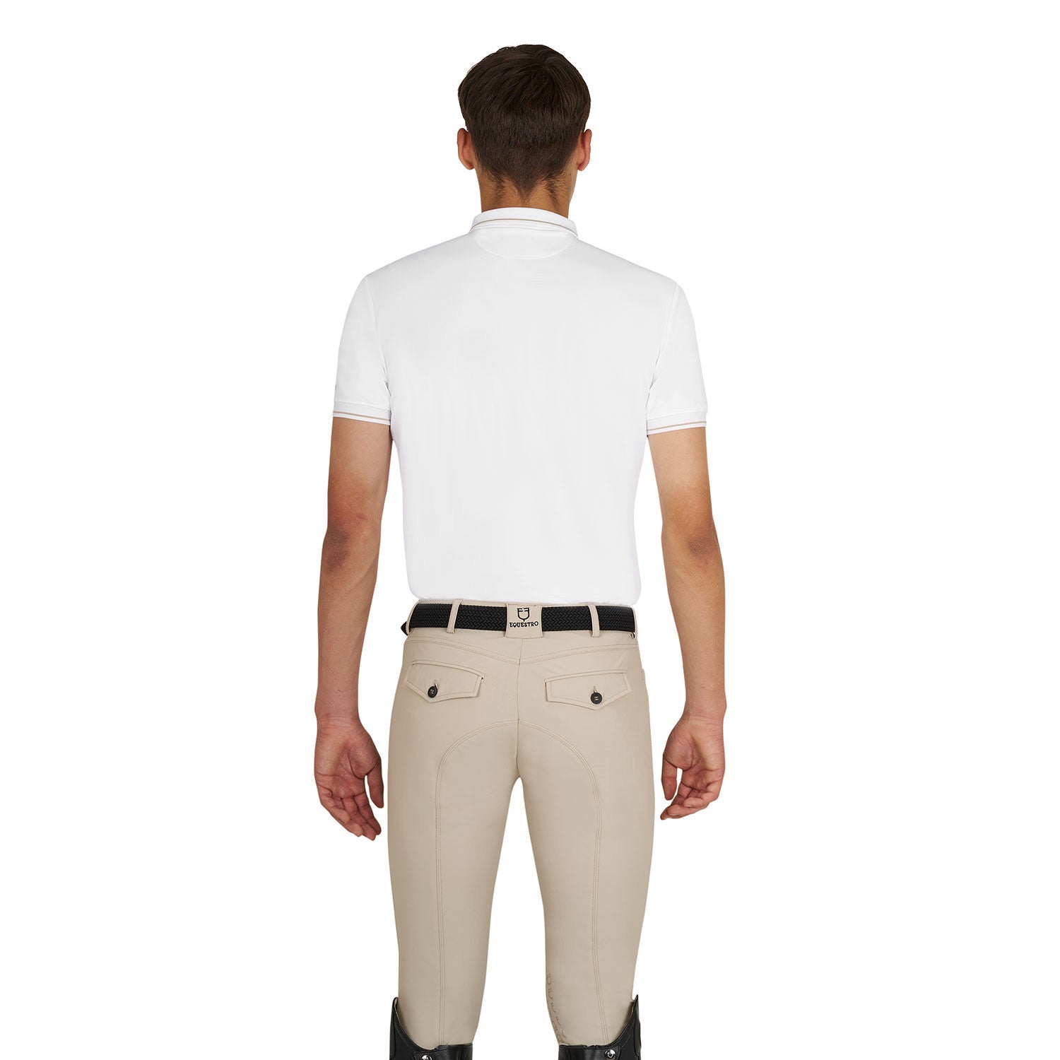 Men's training polo with contrasting details