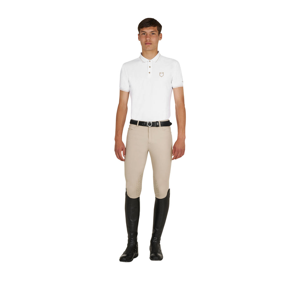Men's training polo with contrasting details