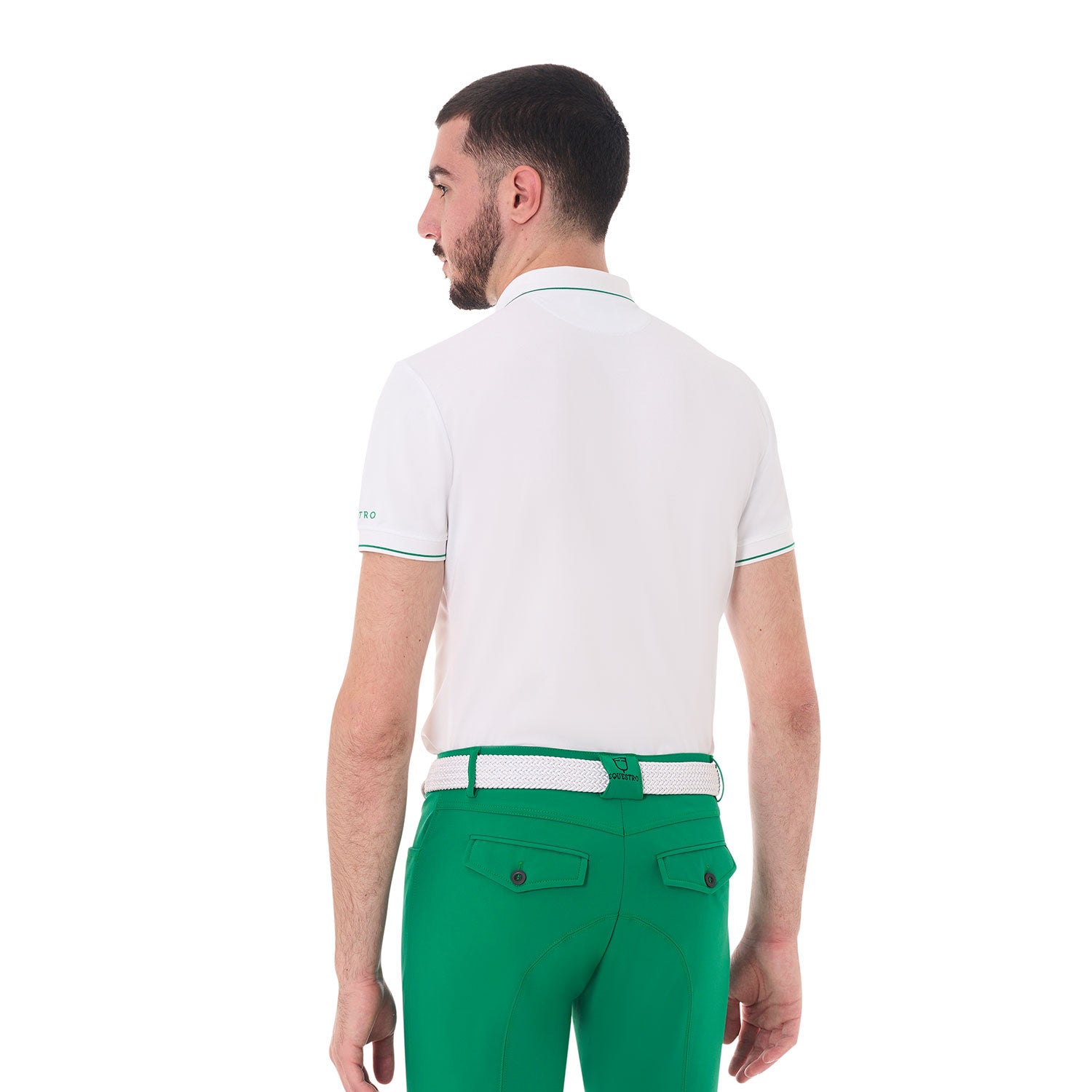 Men's training polo with contrasting details