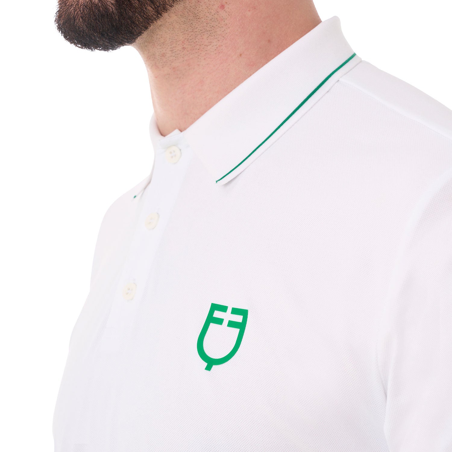 Men's training polo with contrasting details