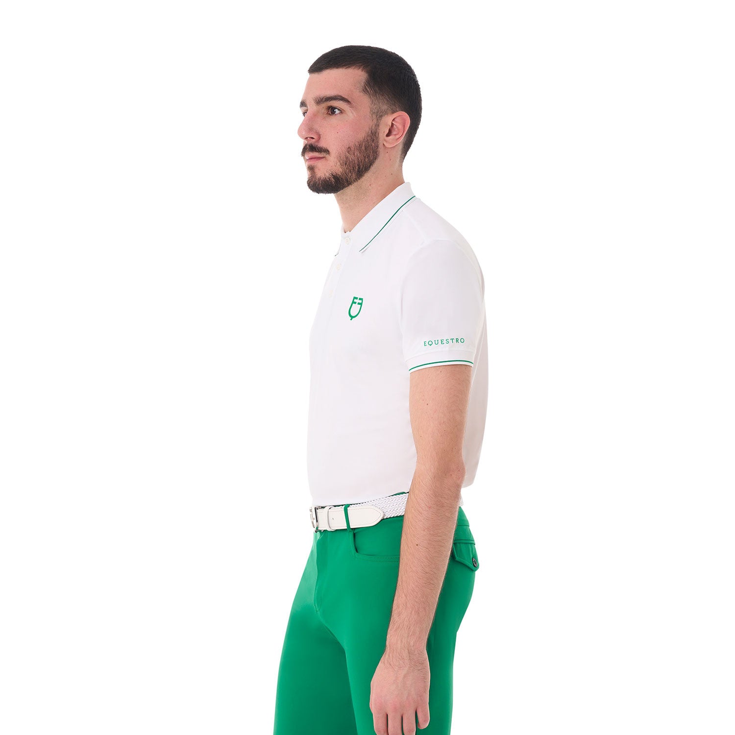 Men's training polo with contrasting details