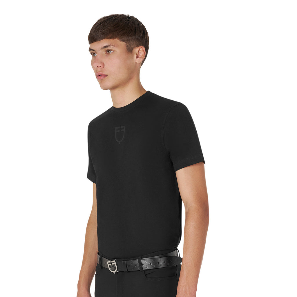 Men's basic T-shirt with tone-on-tone logo