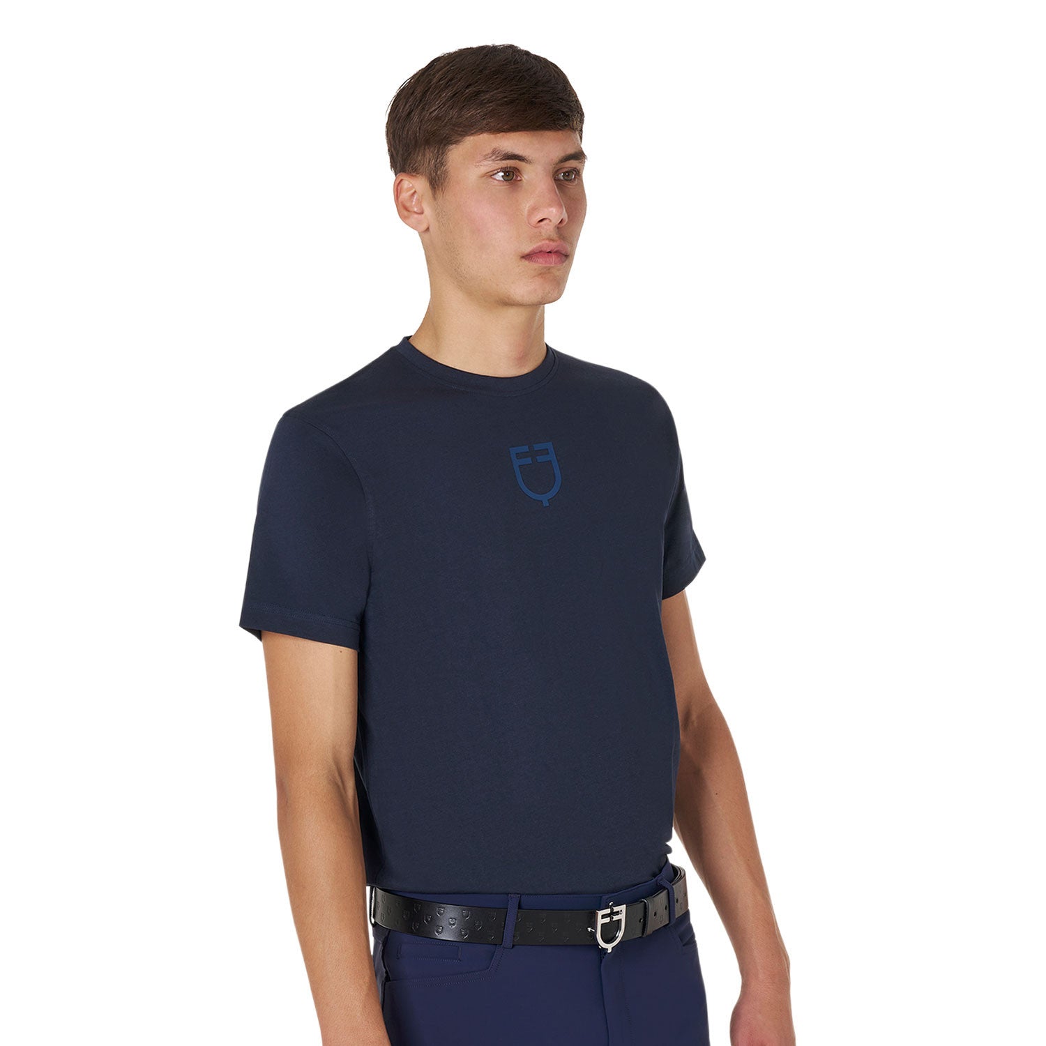 Men's basic T-shirt with tone-on-tone logo