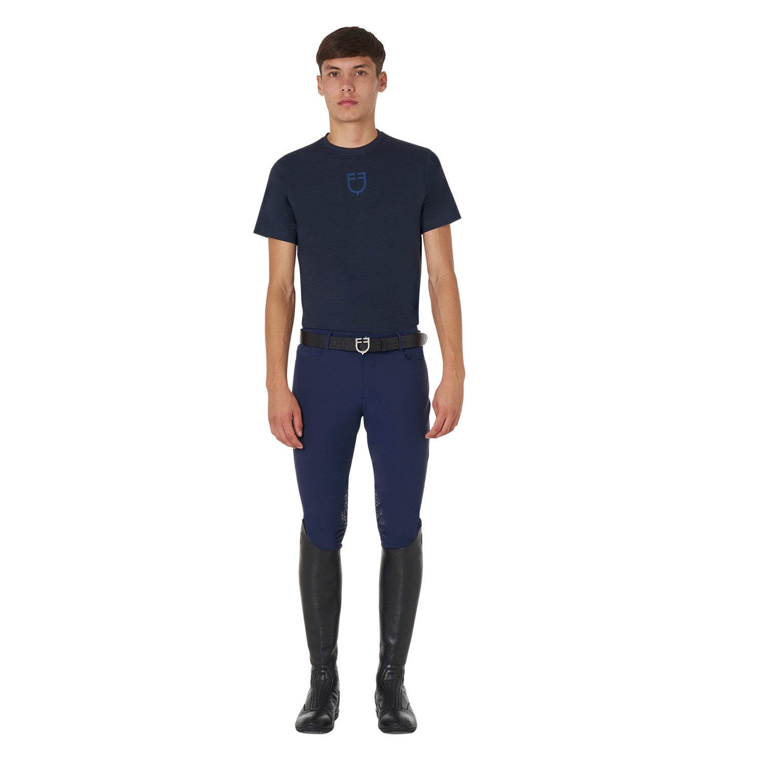 Men's basic T-shirt with tone-on-tone logo