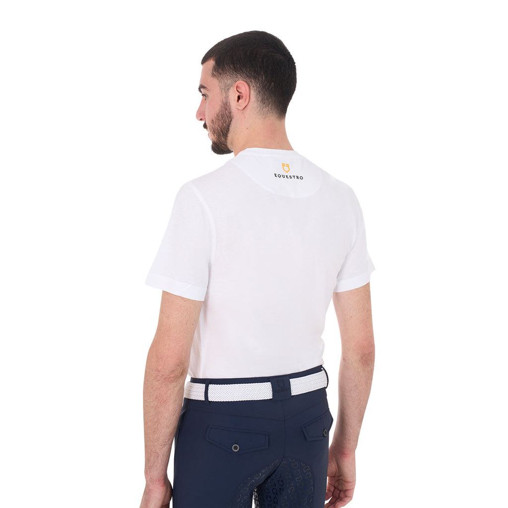 Men's basic T-shirt with tone-on-tone logo