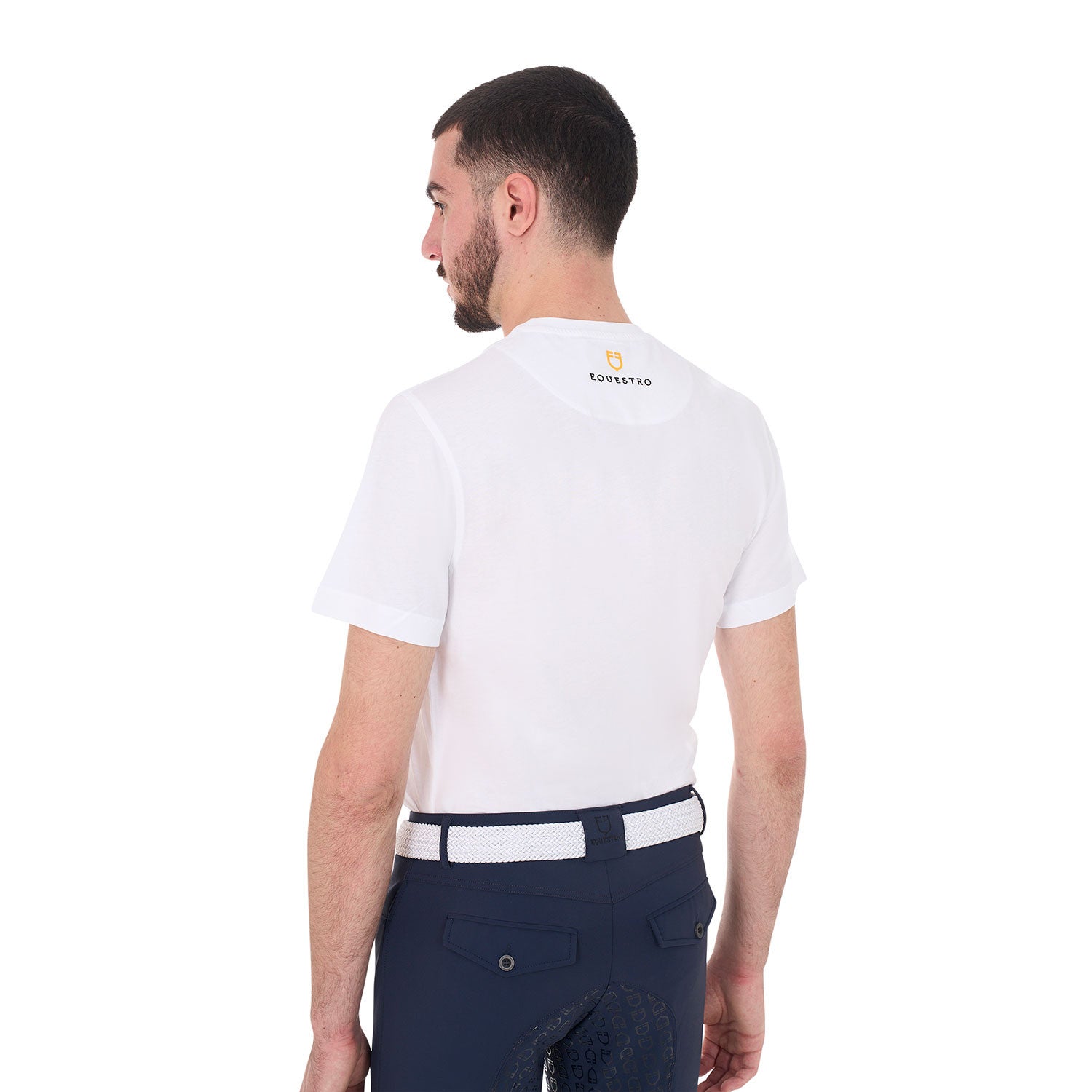 Men's basic T-shirt with tone-on-tone logo