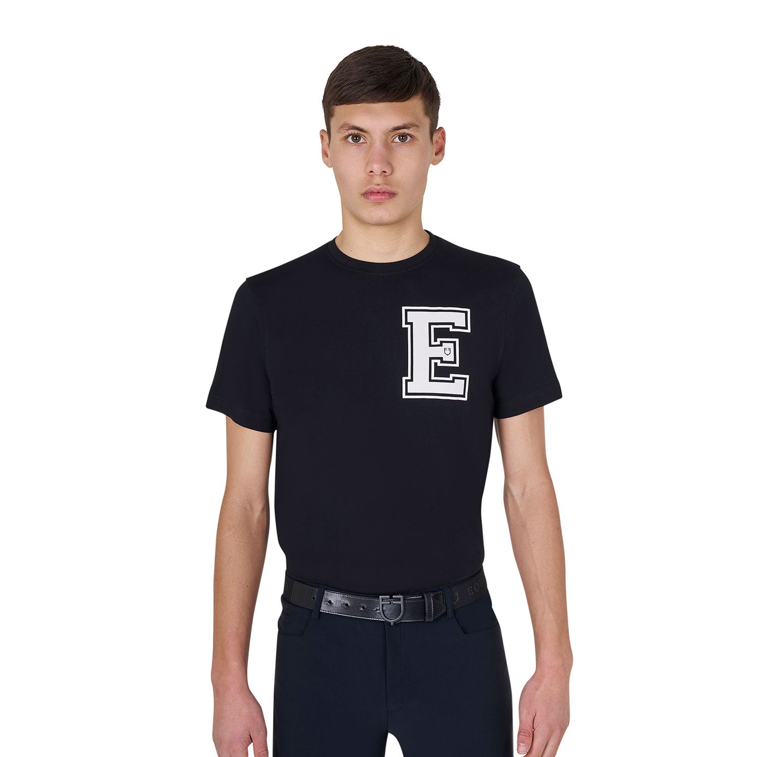 Equestro Men's Monogram cotton T-shirt