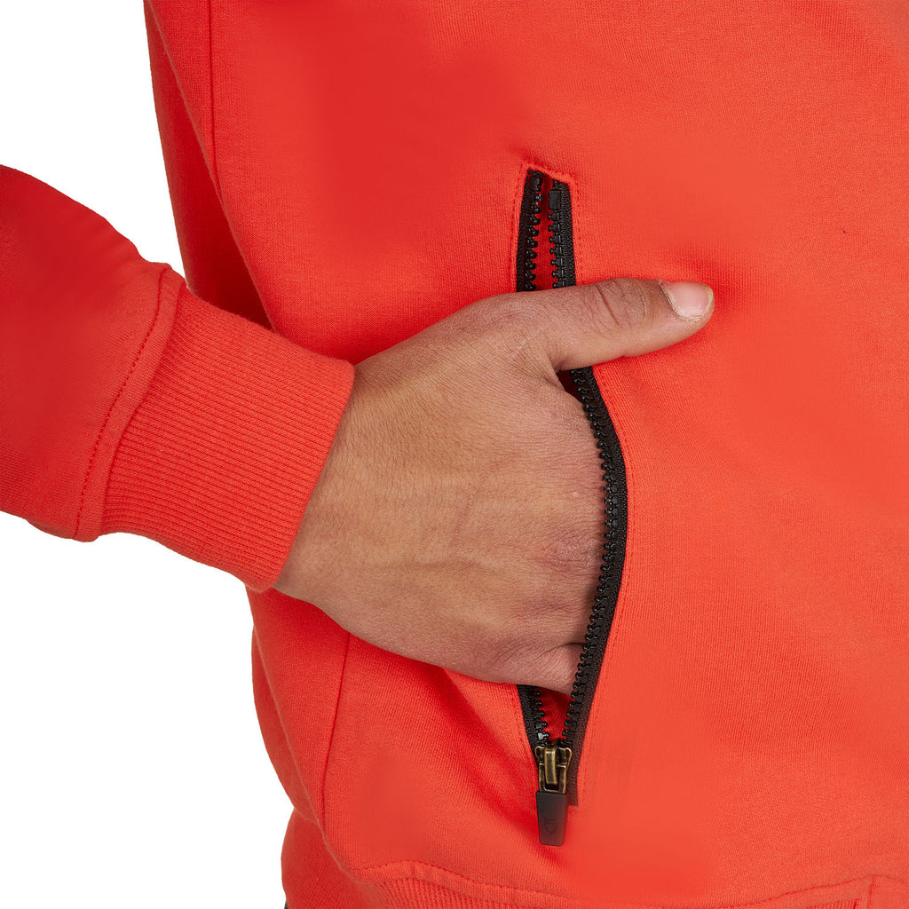 Men's sweatshirt with adjustable hood and zip