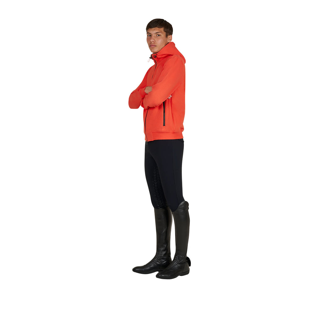 Men's sweatshirt with adjustable hood and zip