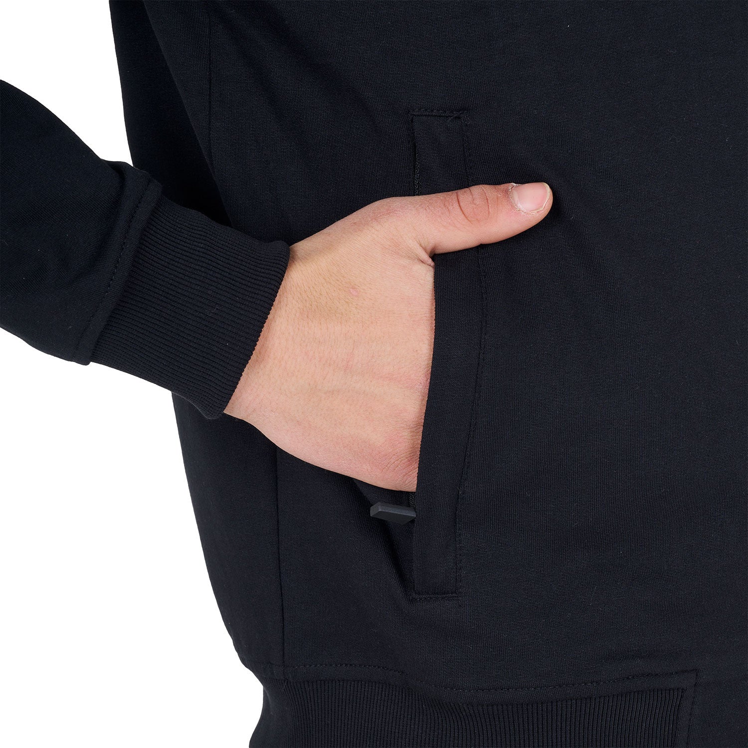 Men's sweatshirt with adjustable hood and zip