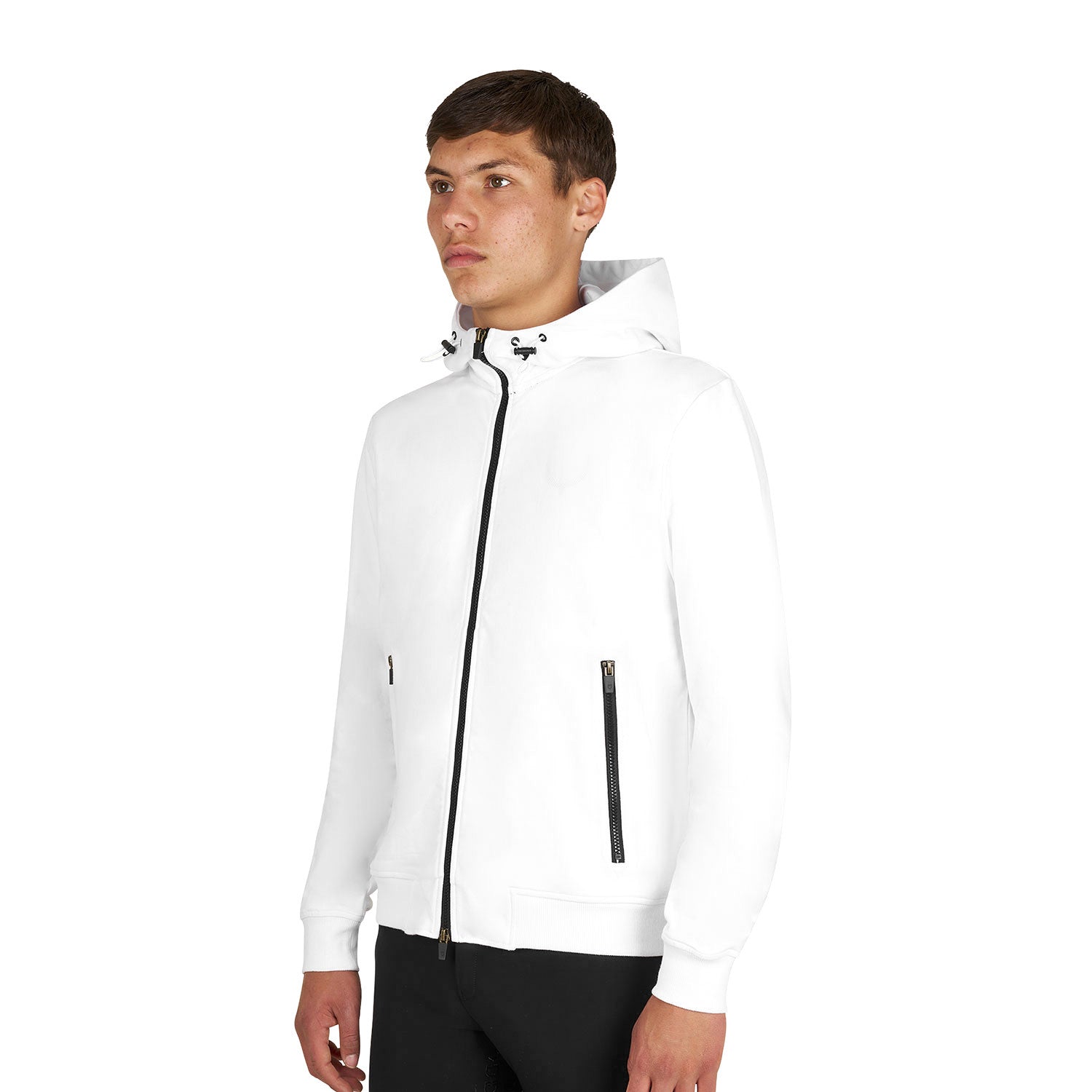 Equestro Men's sweatshirt with adjustable hood and zip