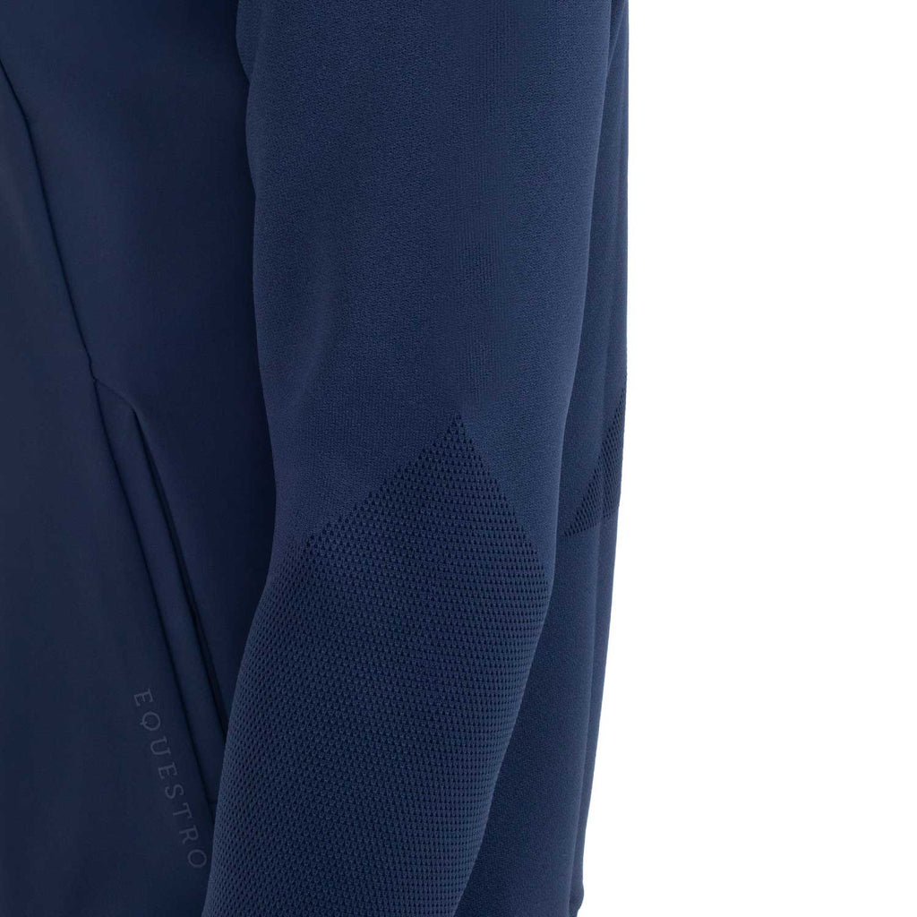 Men's technical sweatshirt with hood and micro-mesh inserts