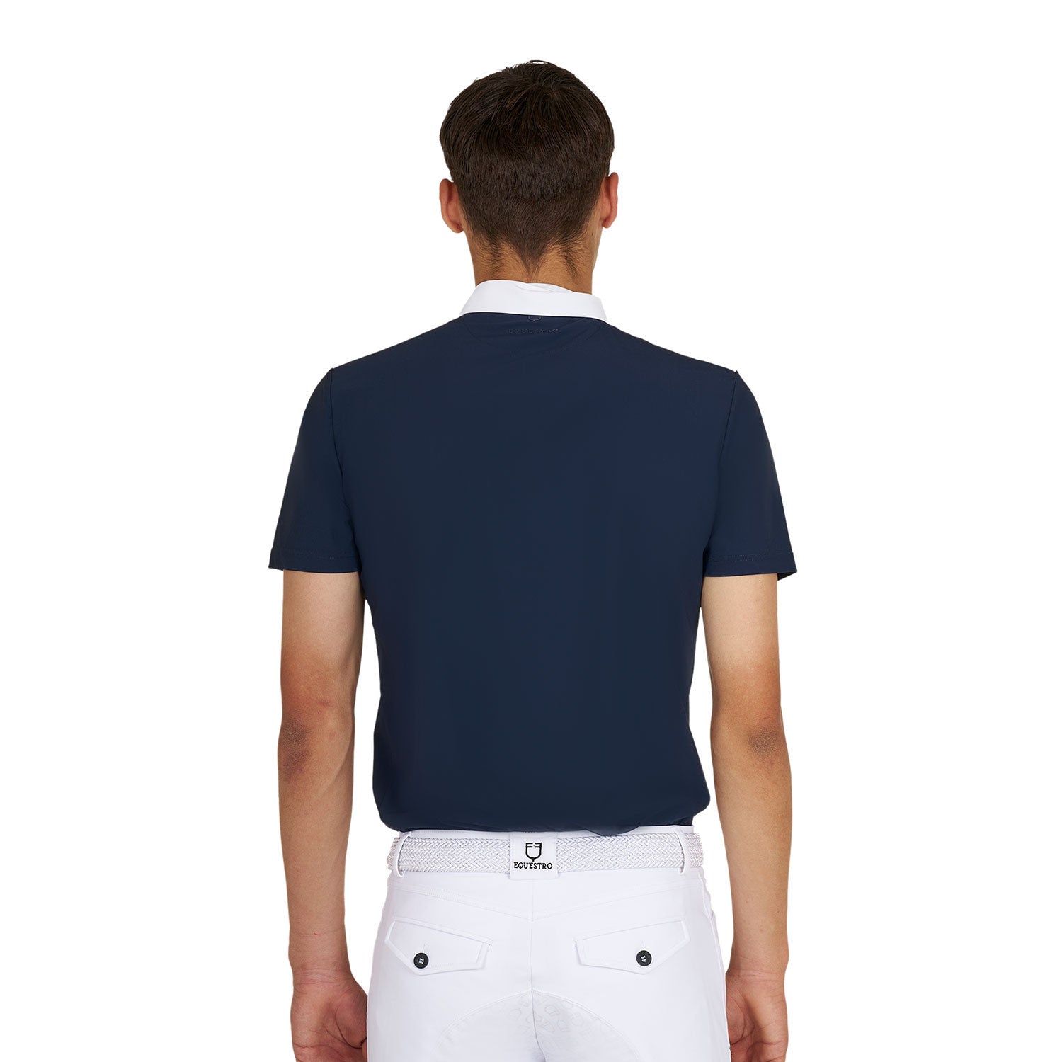 Men's slim fit half-sleeved competition polo shirt