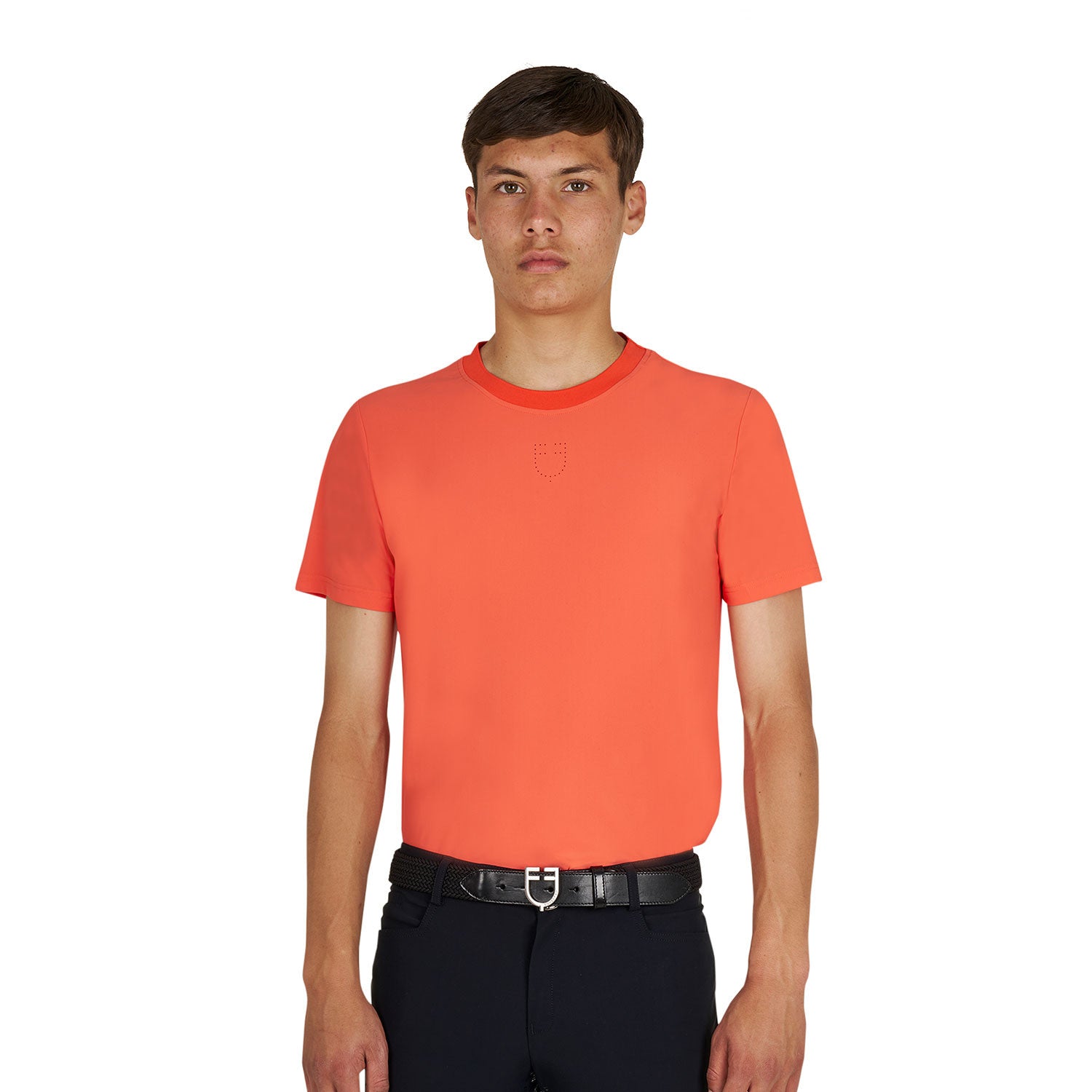 Equestro Men's training T-shirt in technical fabric with micro-holes