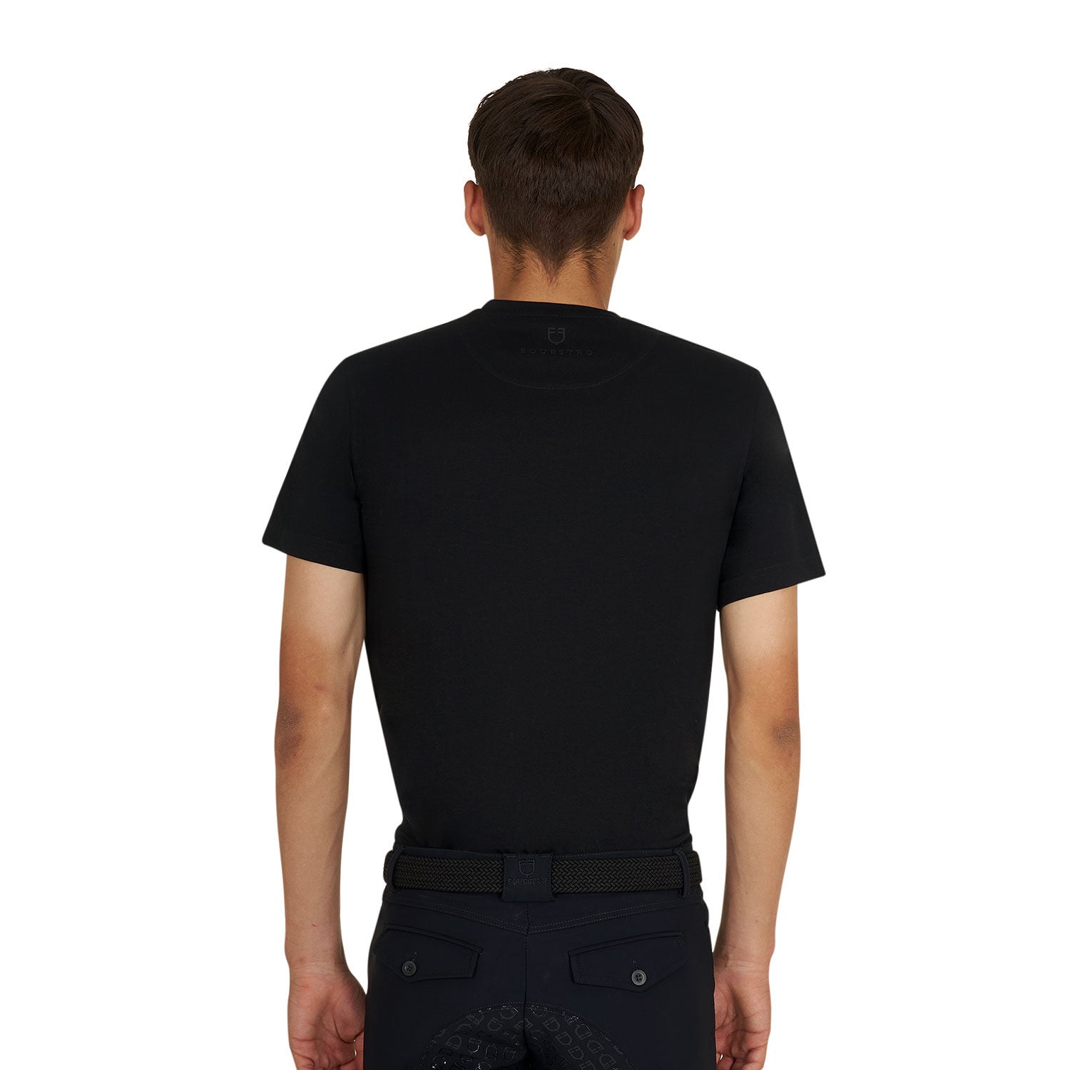 Men's basic T-shirt with glossy logo