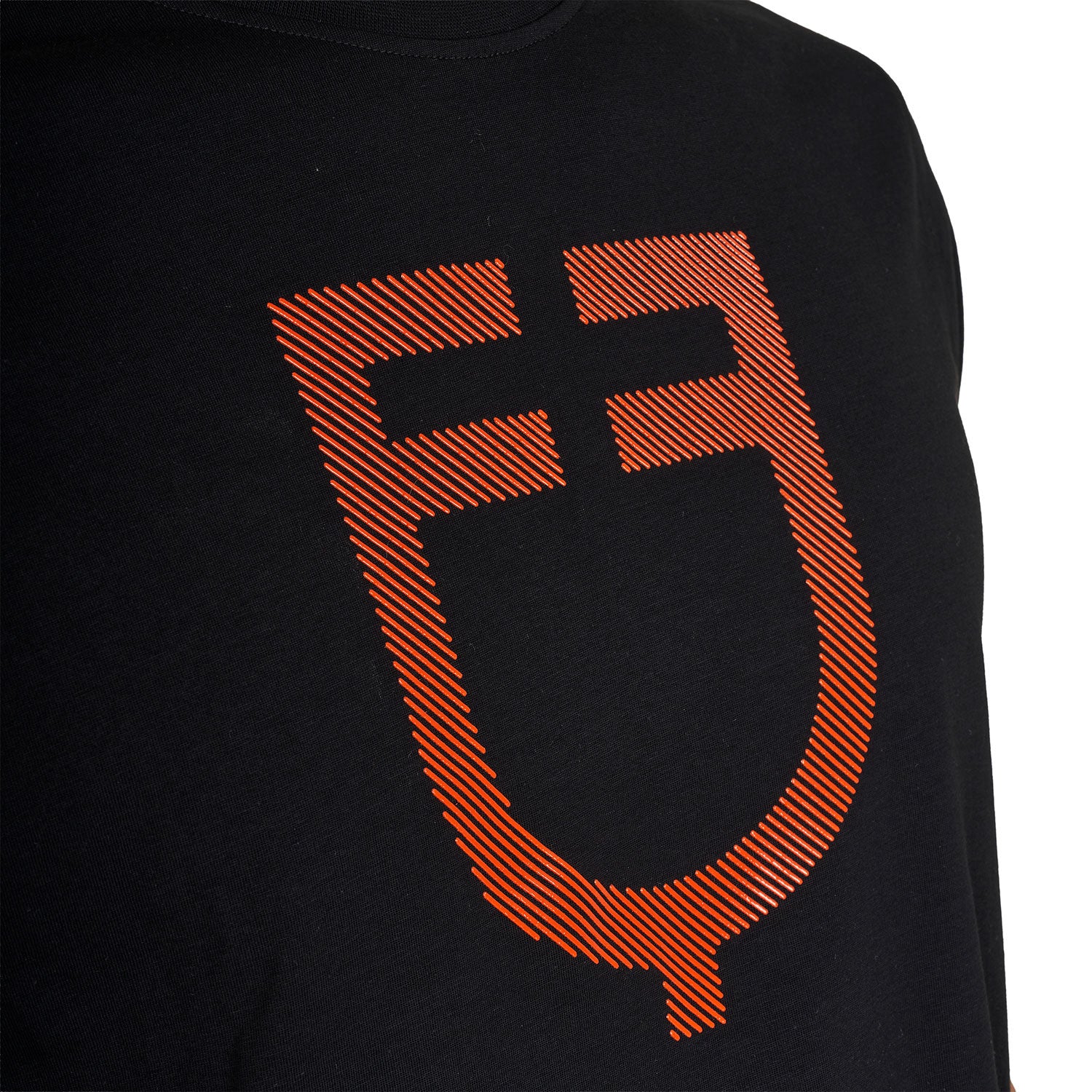 Men's basic T-shirt with glossy logo