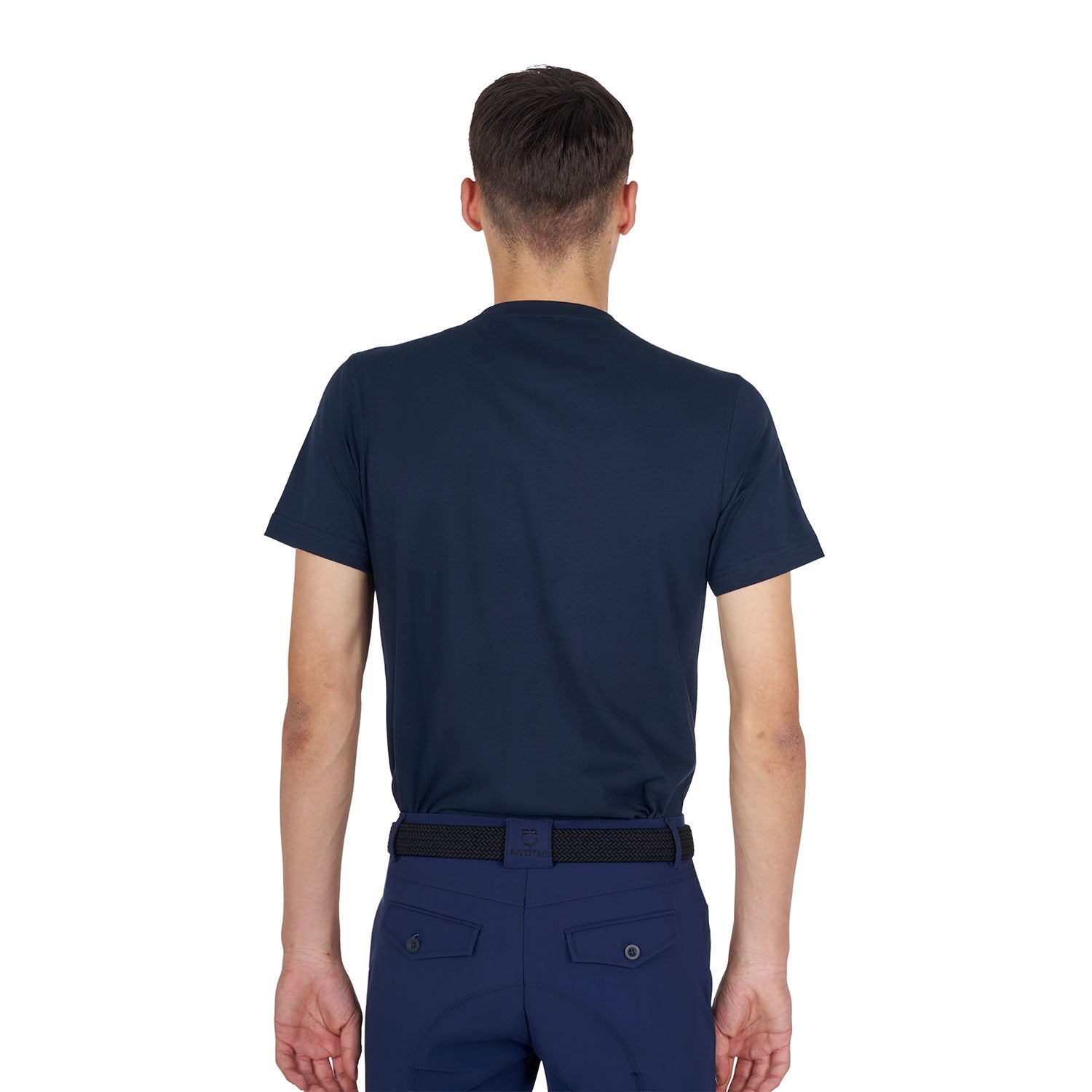 Men's basic T-shirt with glossy logo