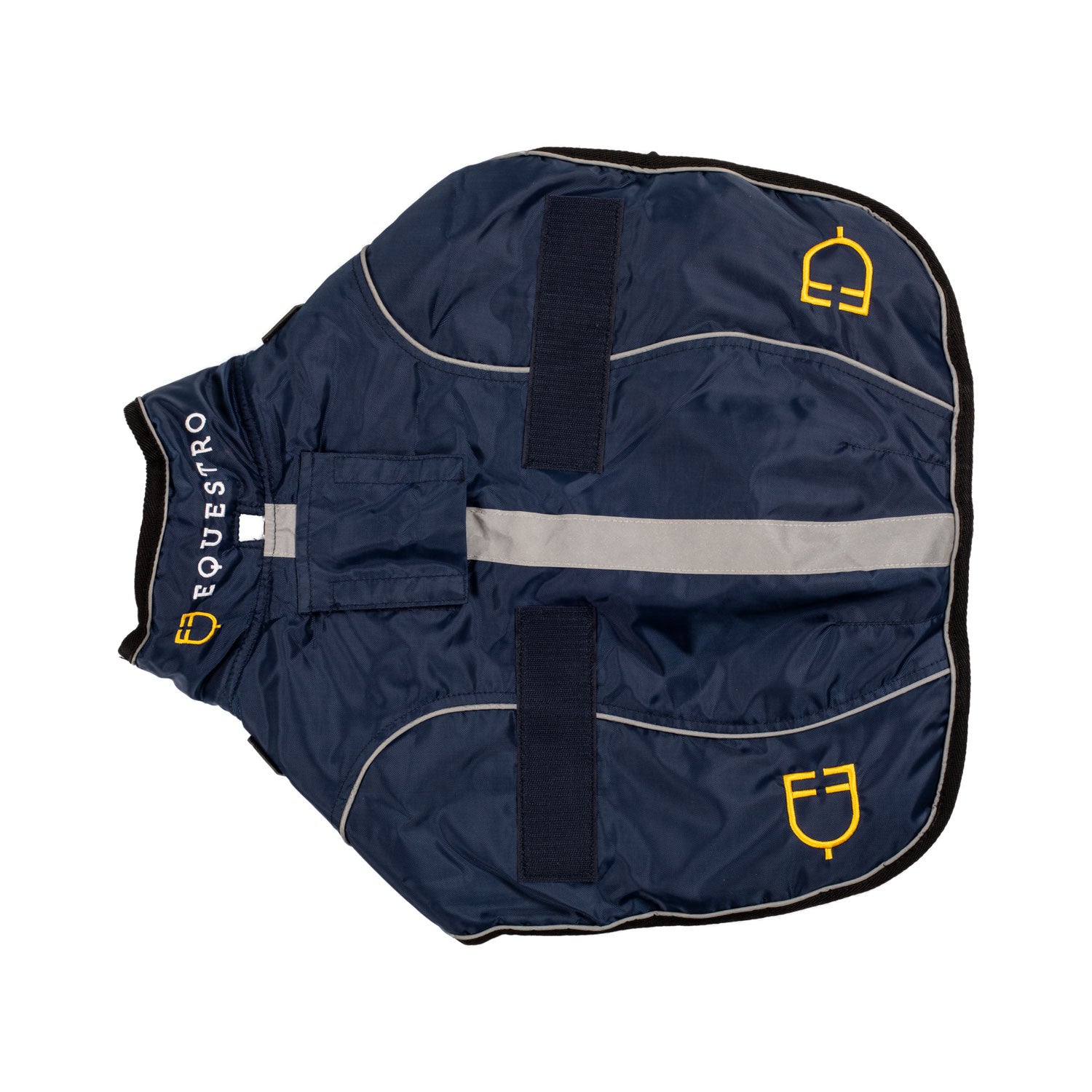 Dog coat with reflective piping