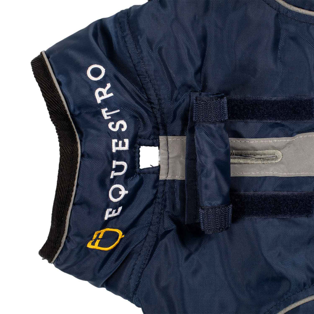 Dog coat with reflective piping
