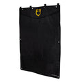 Long stable curtain with embroidered logo
