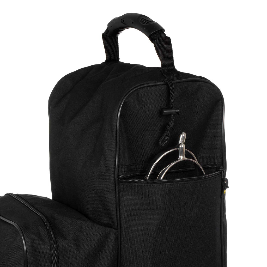 Boot and helmet bag with embroidered logo