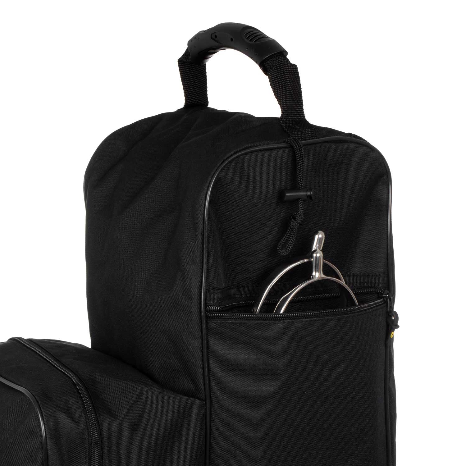 Boot and helmet bag with embroidered logo