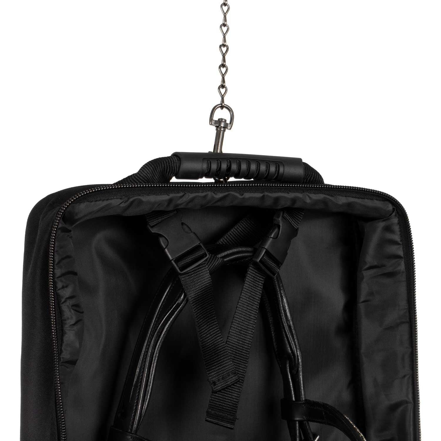 Bridle bag with embroidered logo